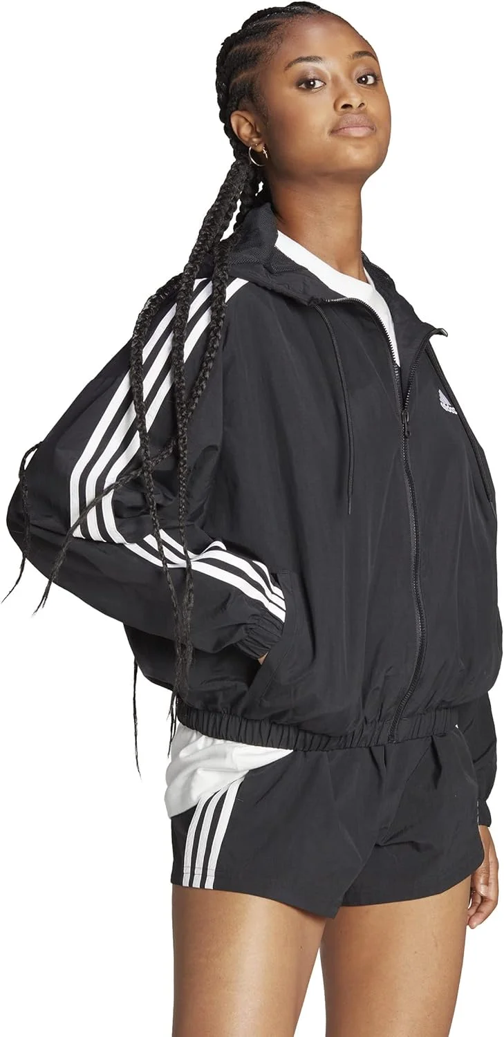 بادگیر زنانه آدیداس Essentials 3-Stripes بافت مشکی، سایز M بادگیر زنانه آدیداس Essentials 3-Stripes بافت مشکی، سایز M