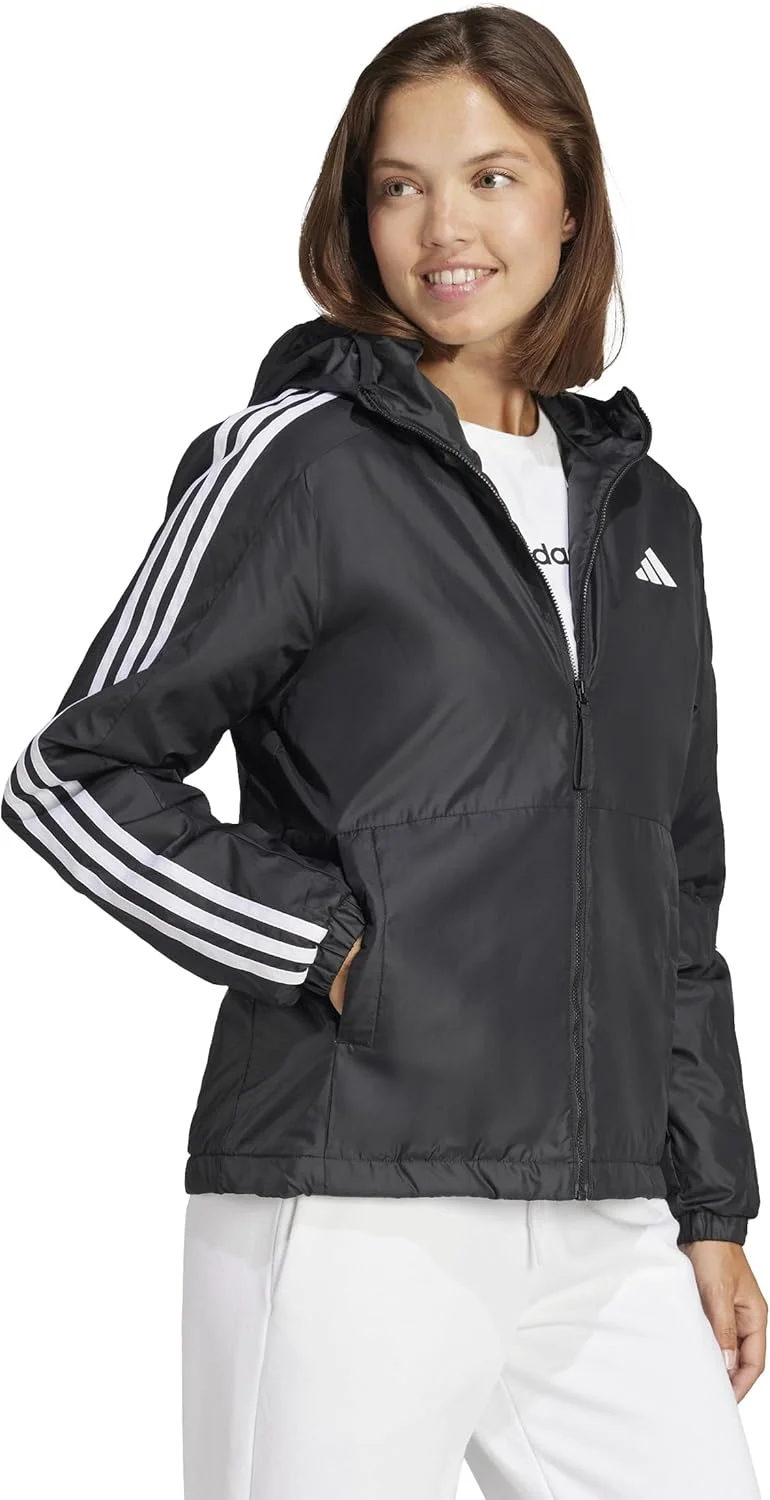 کاپشن کلاه دار زنانه آدیداس مدل Essentials 3-Stripes عایق دار کاپشن کلاه دار زنانه آدیداس مدل Essentials 3-Stripes عایق دار