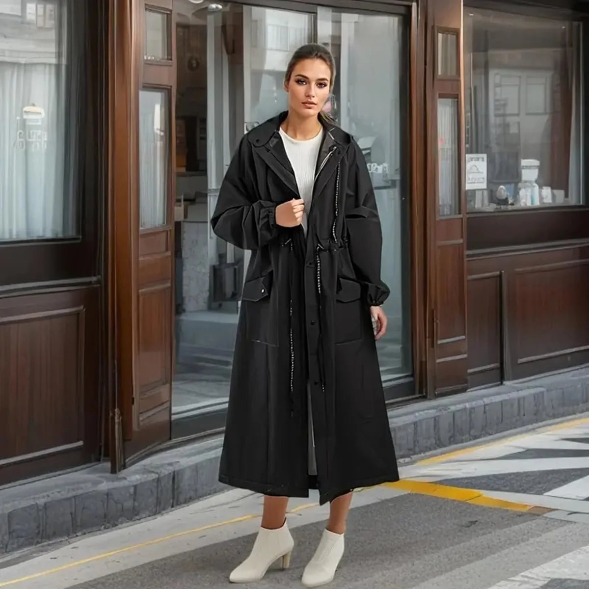 بارانی زنانه AIMLYXEE، ژاکت کلاه دار سبک و ضد آب برای پیاده روی، دوچرخه سواری و فعالیت های فضای باز