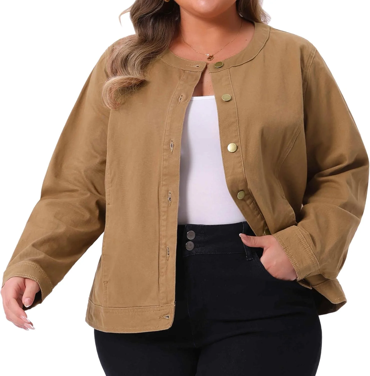 کت زنانه سایز بزرگ Agnes Orinda، ژاکت سبک وزن، انوراک، کاربردی، غیررسمی، باربری، دارای جیب، مدل های 2025