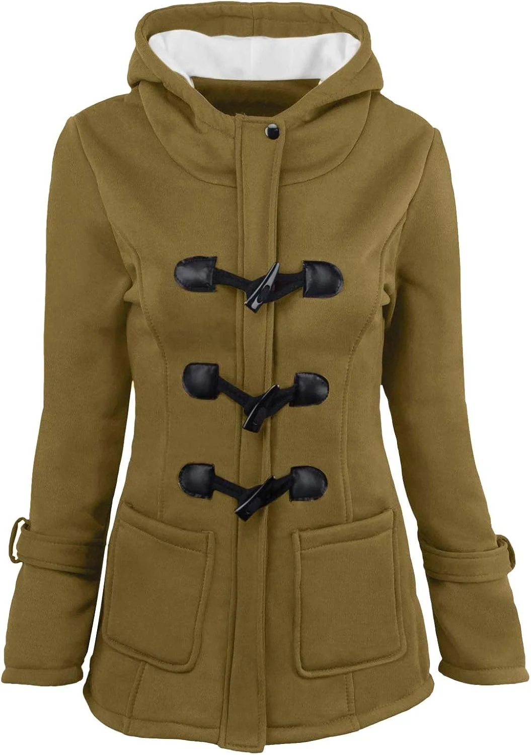 AEPTDEO کاپشن زمستانی زنانه 2024، گرم، دارای آستر شرپا، پارکای ضخیم، لباس بیرونی با کلاه خزدار، ژاکت پشمی سایز بزرگ