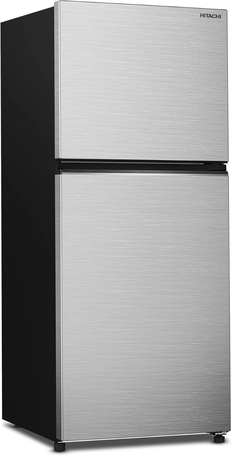 یخچال فریزر بالا هیتاچی 500 لیتر ناخالص، 344 لیتر خالص، 2 درب، کمپرسور اینورتر، بدون برفک، سیستم خنک کننده فراگیر دوگانه، چراغ LED، قالب یخ چرخشی، نقره ای - HRTN6379SXAE