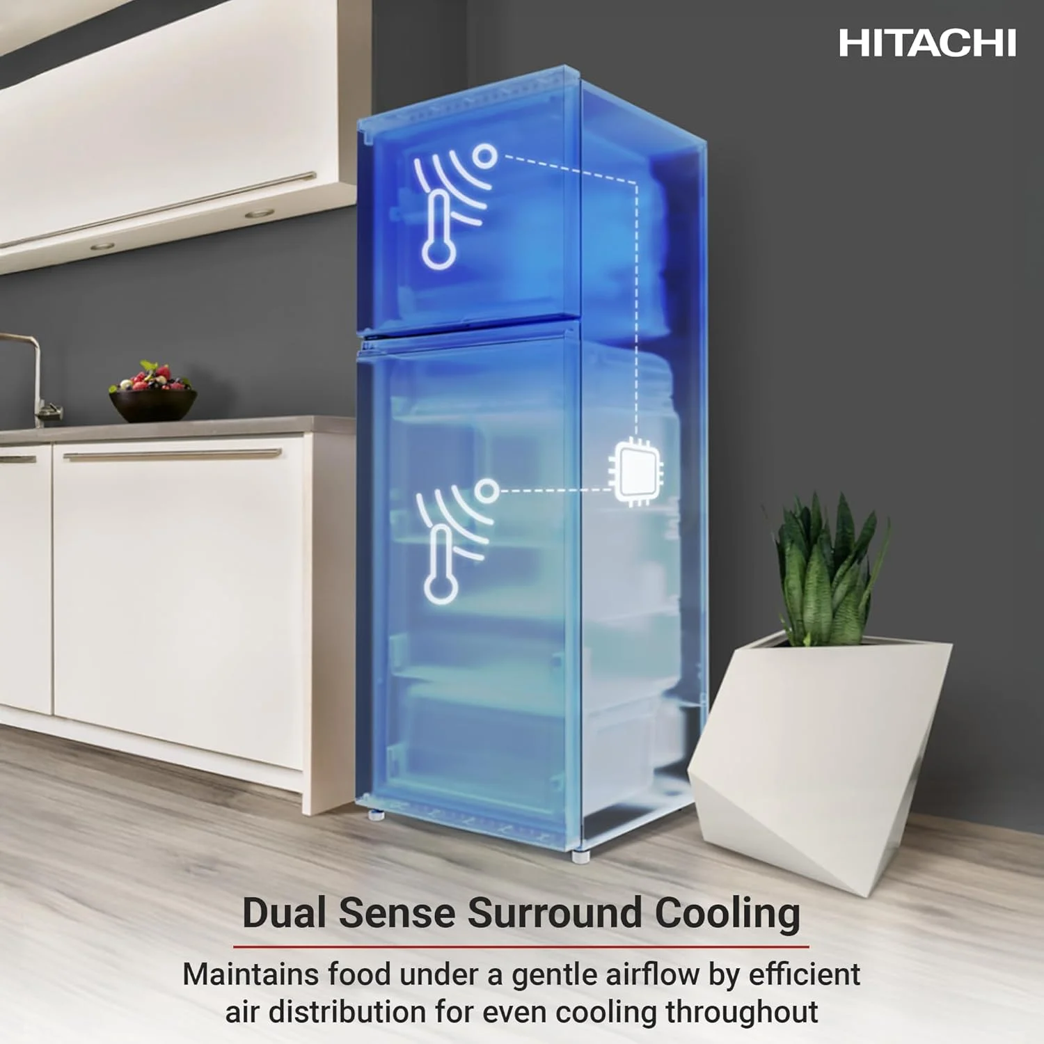 یخچال فریزر بالا هیتاچی 500 لیتر ناخالص، 344 لیتر خالص، 2 درب، کمپرسور اینورتر، بدون برفک، سیستم خنک کننده فراگیر دوگانه، چراغ LED، قالب یخ چرخشی، نقره ای - HRTN6379SXAE یخچال فریزر بالا هیتاچی 500 لیتر ناخالص، 344 لیتر خالص، 2 درب، کمپرسور اینورتر، بدون برفک، سیستم خنک کننده فراگیر دوگانه، چراغ LED، قالب یخ چرخشی، نقره ای - HRTN6379SXAE