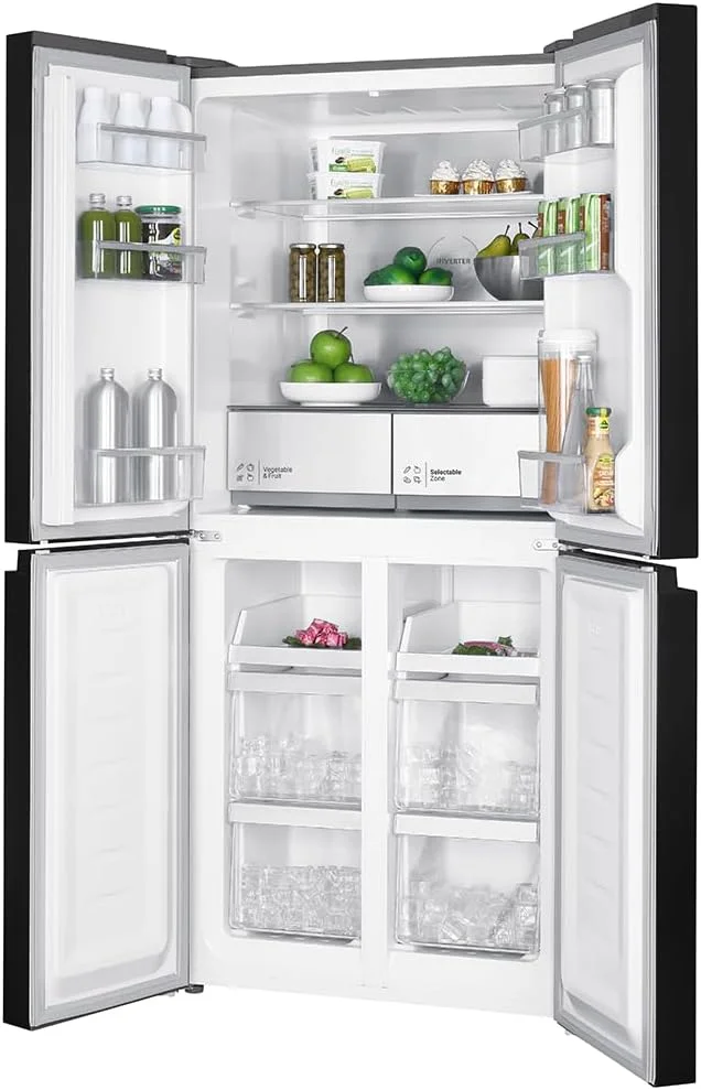 یخچال فریزر پایین 4 درب هیتاچی با ظرفیت ناخالص 610 لیتر و خالص 466 لیتر، کنترل لمسی، حالت صرفه جویی در انرژی، درب فرانسوی و کمپرسور اینورتر