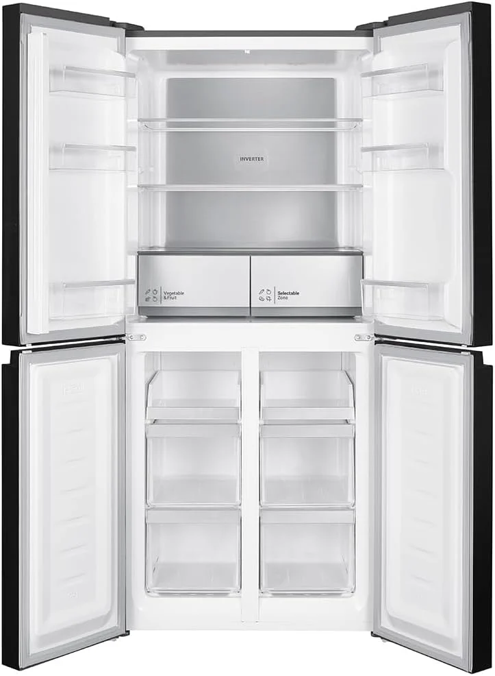 یخچال فریزر پایین 4 درب هیتاچی با ظرفیت ناخالص 610 لیتر و خالص 466 لیتر، کنترل لمسی، حالت صرفه جویی در انرژی، درب فرانسوی و کمپرسور اینورتر