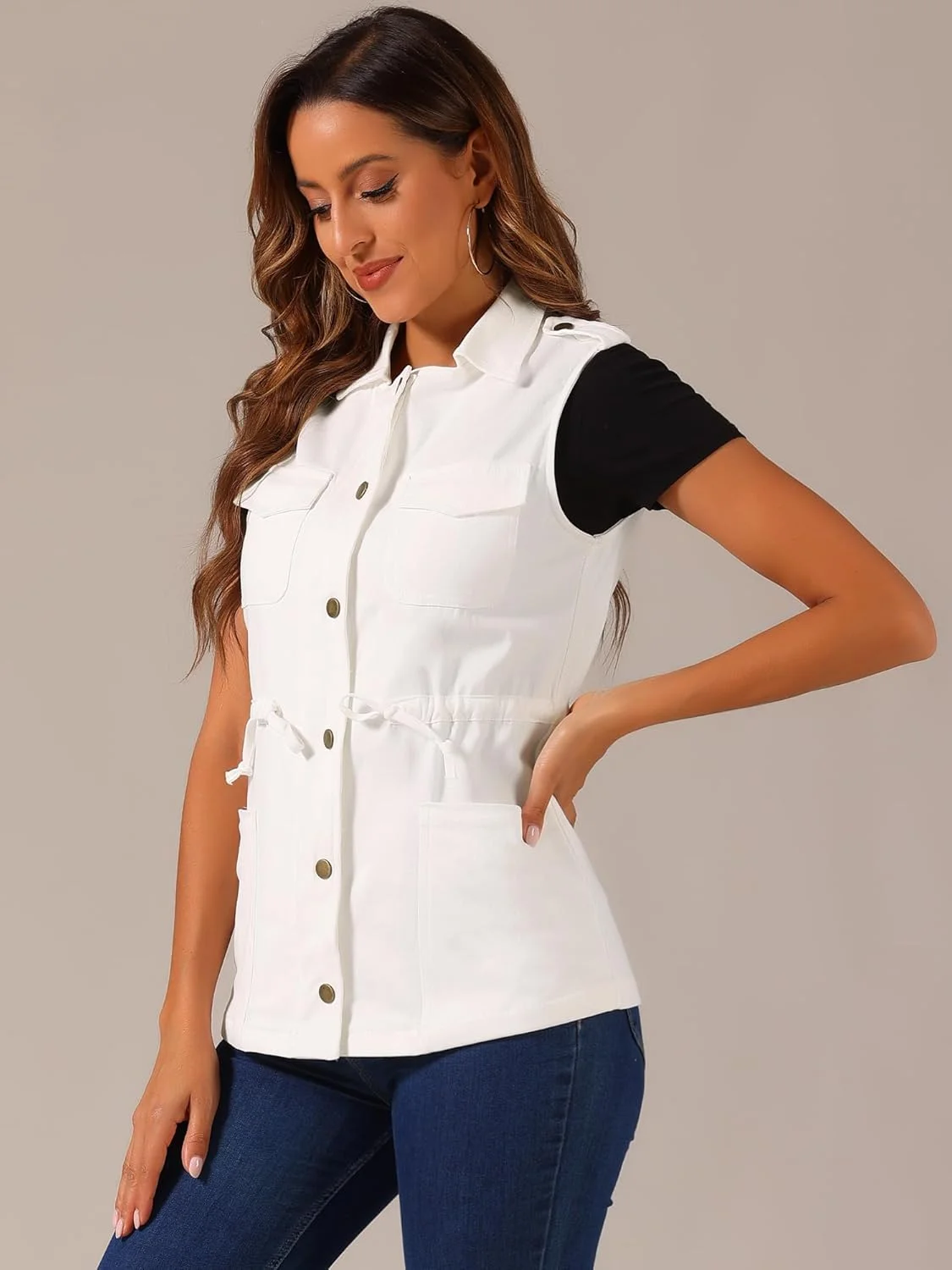 وست زنانه کارگو Allegra K مدل Anorak Utility وست زنانه کارگو Allegra K مدل Anorak Utility