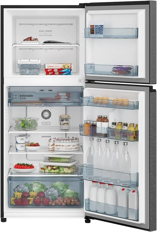 یخچال فریزر بالا هیتاچی 500 لیتر ناخالص، 344 لیتر خالص، 2 درب، کمپرسور اینورتر، بدون برفک، سیستم خنک کننده فراگیر دوگانه، چراغ LED، قالب یخ چرخشی، نقره ای - HRTN6379SXAE یخچال فریزر بالا هیتاچی 500 لیتر ناخالص، 344 لیتر خالص، 2 درب، کمپرسور اینورتر، بدون برفک، سیستم خنک کننده فراگیر دوگانه، چراغ LED، قالب یخ چرخشی، نقره ای - HRTN6379SXAE