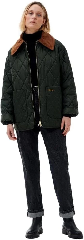 کاپشن لحافی زنانه باربور مدل Woodhall، رنگ Sage/Ancient کاپشن لحافی زنانه باربور مدل Woodhall، رنگ Sage/Ancient