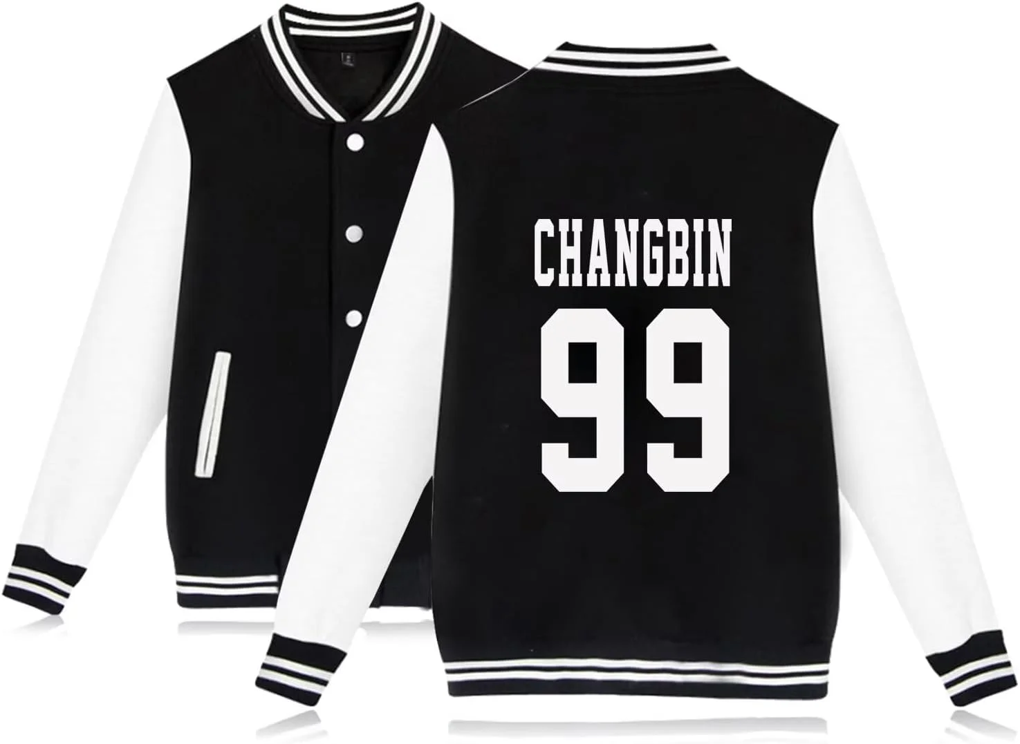 کت بیسبالی Kpop SKZ، ژاکت ورزشی Bangchan Felix Hyunjin Jeongin Minho، ژاکت بمب افکن، پلیور و سویشرت زنانه