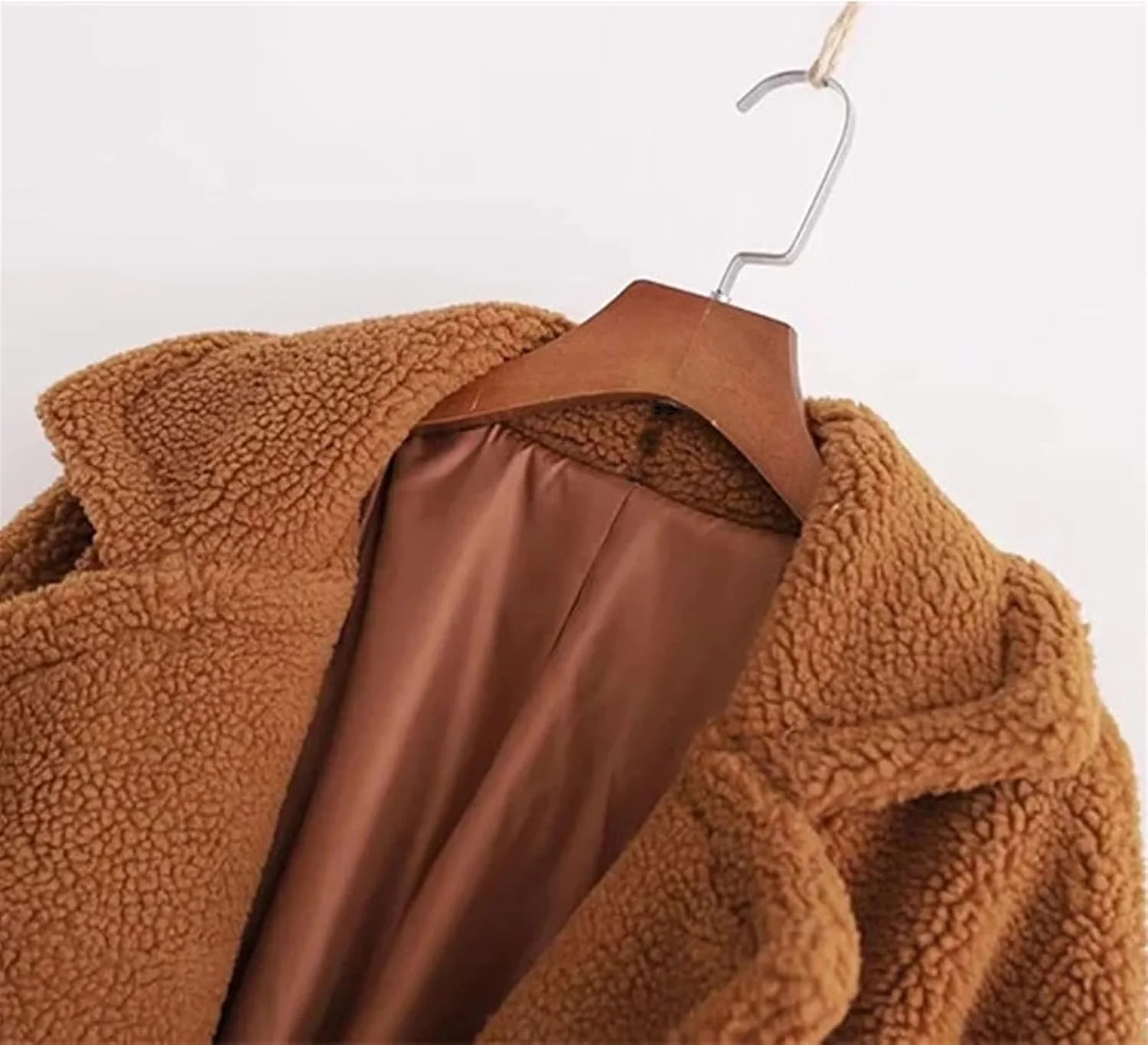 بارانی زنانه BEPHON، ژاکت زمستانی زنانه، کت تدی گرم و ضخیم، لباس بیرونی بلند، کت لوکس زنانه با جیب، دولایه