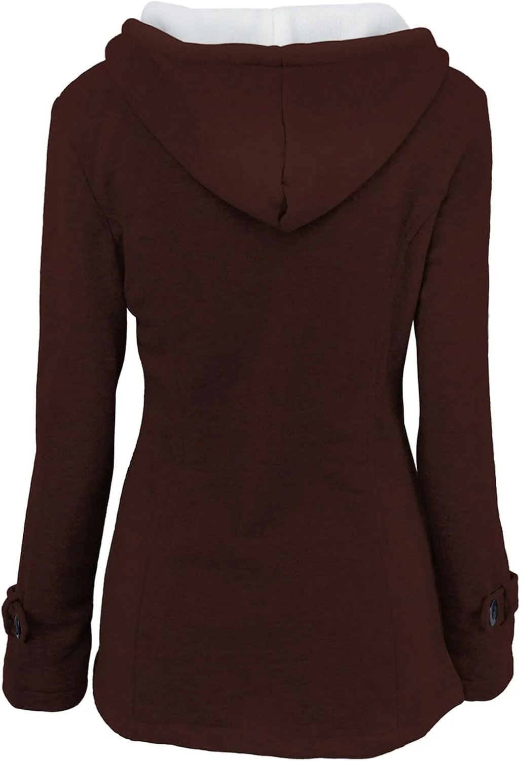 BOXIACEY - ژاکت زمستانی زنانه دکمه شاخی، ژاکت پشمی ضخیم با آستر شرپا، ژاکت کلاه دار غیر رسمی