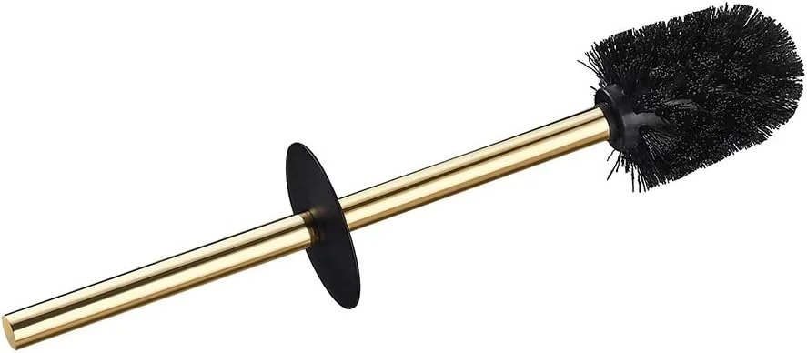 جا برس توالت BGL طلایی، استیل ضد زنگ 304 طلایی گرد برس توالت فرنگی و جا برای حمام