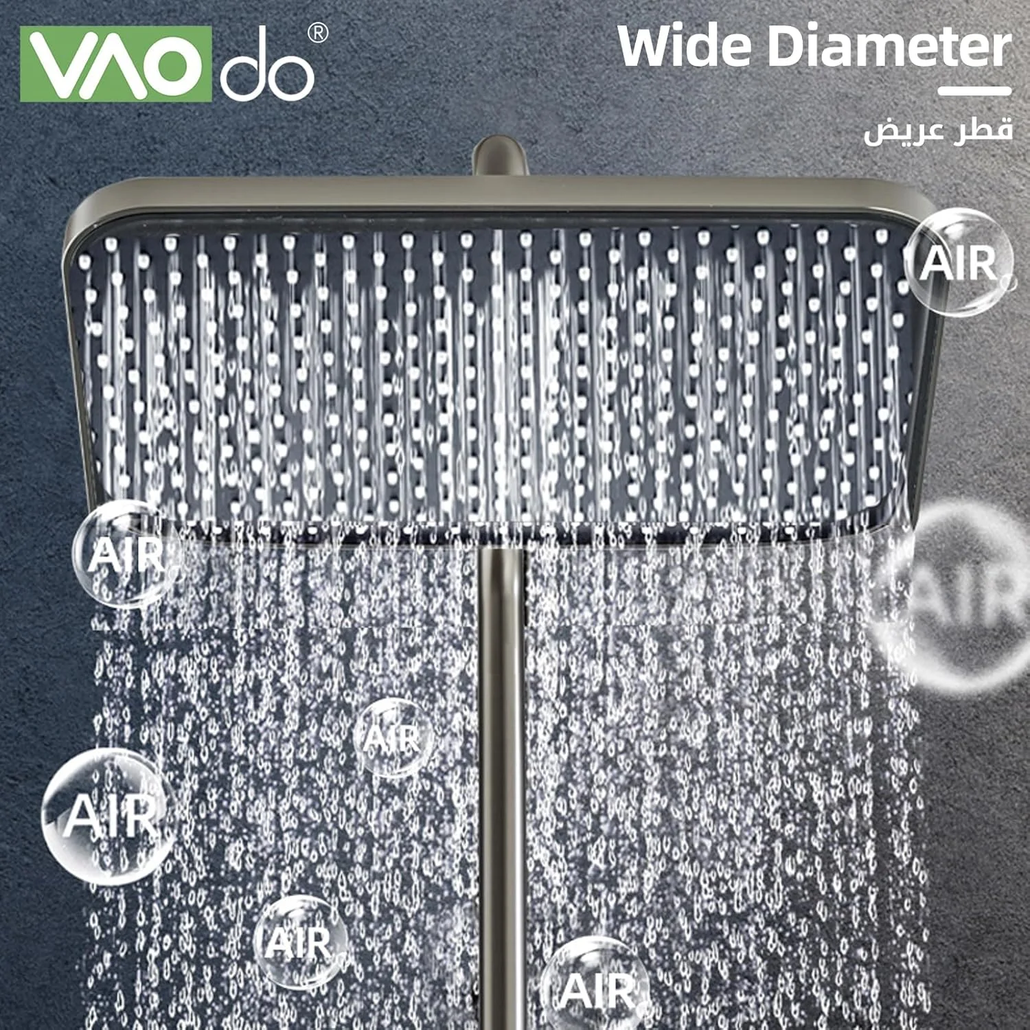 سیستم دوش VAODO، ست شیر دوش 4 حالته با کلیدهای پیانویی، دارای سردوش بارانی، دوش دستی، خروجی آب وان، اسپری بیده، حالت های خروجی آب قابل تنظیم و آب گرم و سرد، خاکستری سیستم دوش VAODO، ست شیر دوش 4 حالته با کلیدهای پیانویی، دارای سردوش بارانی، دوش دستی، خروجی آب وان، اسپری بیده، حالت های خروجی آب قابل تنظیم و آب گرم و سرد، خاکستری