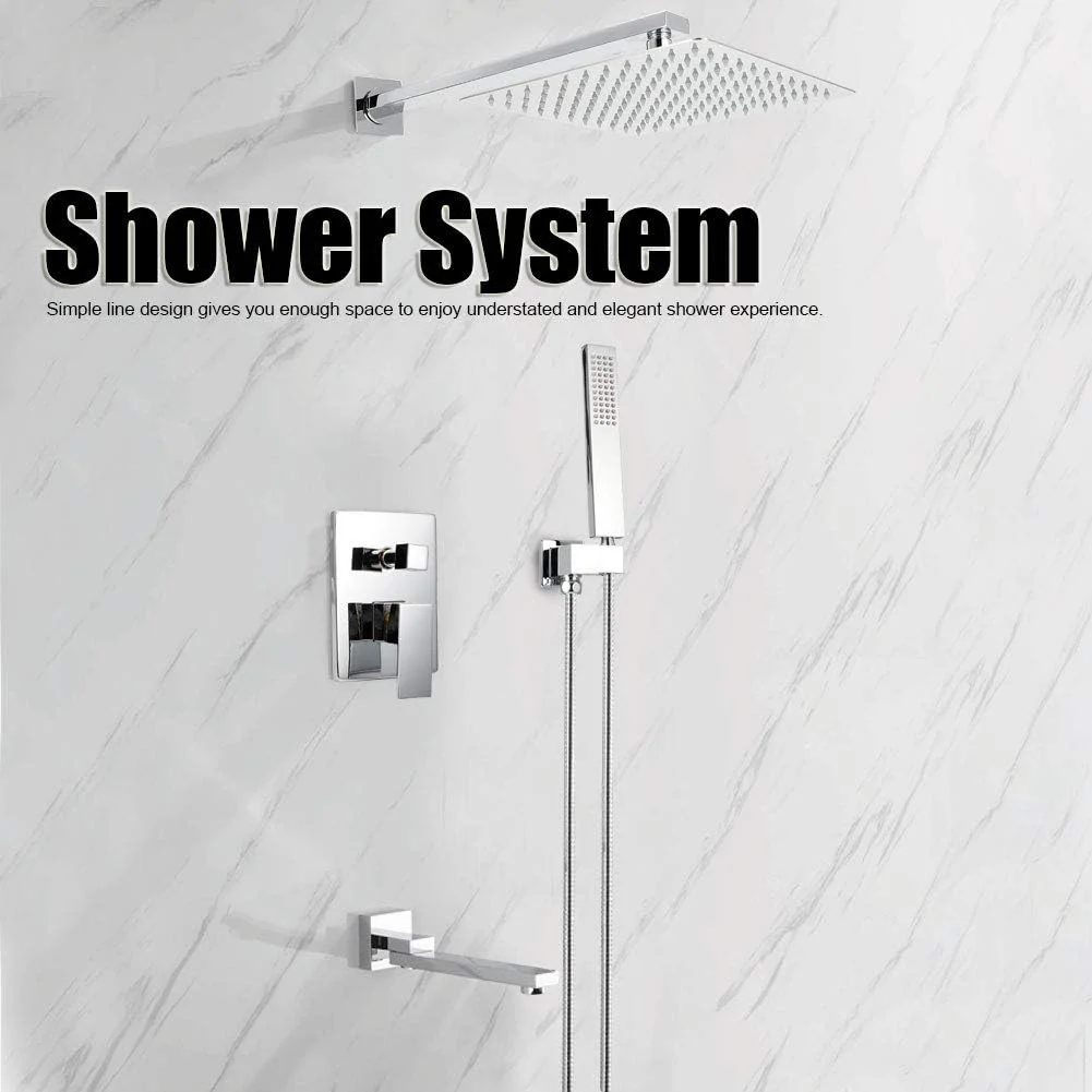JNKC Shower Body Spray System, G1/2in Thread Wall Mount Concealed Shower Panel Bathroom Shower Set Rainfall Showerhead Top Spray Hand Shower Head Faucet Kit for Home/Hotels/Apartments JNKC Shower Body Spray System, G1/2in Thread Wall Mount Concealed Shower Panel Bathroom Shower Set Rainfall Showerhead Top Spray Hand Shower Head Faucet Kit for Home/Hotels/Apartments