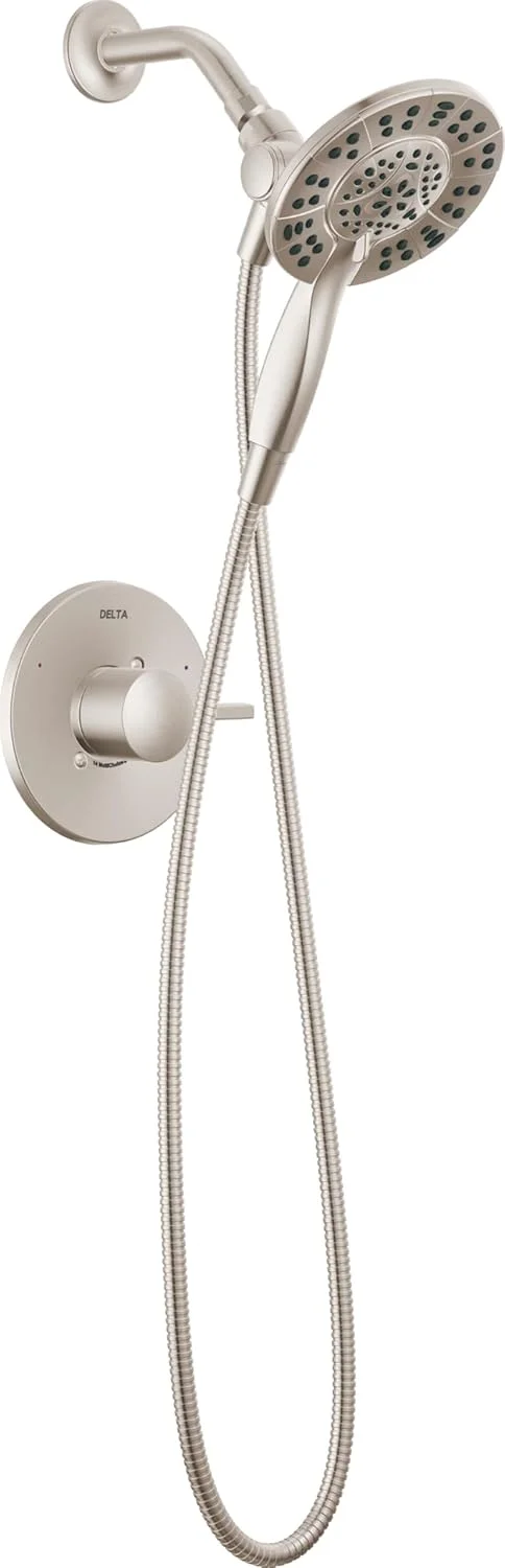 Delta Faucet Albion 14 Series Single-Handle Shower Faucet, Brushed Nickel Shower Trim Kit with In2ition 2-in-1 Dual Hand Held Shower Head, Spotshield Brushed Nickel T142855-SP-I (Valve Not Included) Delta Faucet Albion 14 Series Single-Handle Shower Faucet, Brushed Nickel Shower Trim Kit with In2ition 2-in-1 Dual Hand Held Shower Head, Spotshield Brushed Nickel T142855-SP-I (Valve Not Included)