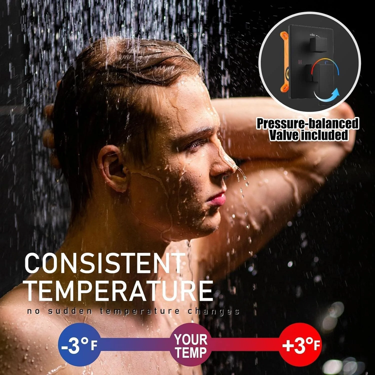 Beati Faucet Shower Set Complete - Rain Shower System with 10" Rain Shower Head and Handheld Spray- Wall Mount Shower Fixtures/Kit Set with Valve,Matte Black Beati Faucet Shower Set Complete - Rain Shower System with 10" Rain Shower Head and Handheld Spray- Wall Mount Shower Fixtures/Kit Set with Valve,Matte Black