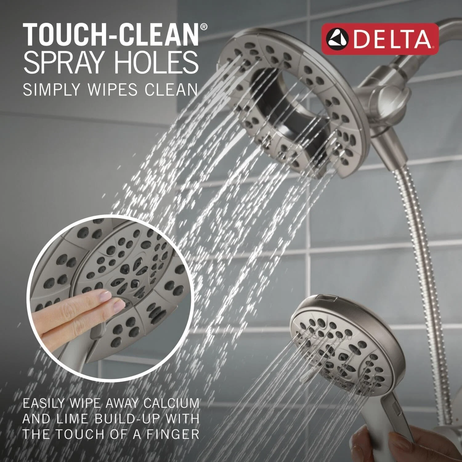 Delta Faucet Albion 14 Series Single-Handle Shower Faucet, Brushed Nickel Shower Trim Kit with In2ition 2-in-1 Dual Hand Held Shower Head, Spotshield Brushed Nickel T142855-SP-I (Valve Not Included) Delta Faucet Albion 14 Series Single-Handle Shower Faucet, Brushed Nickel Shower Trim Kit with In2ition 2-in-1 Dual Hand Held Shower Head, Spotshield Brushed Nickel T142855-SP-I (Valve Not Included)