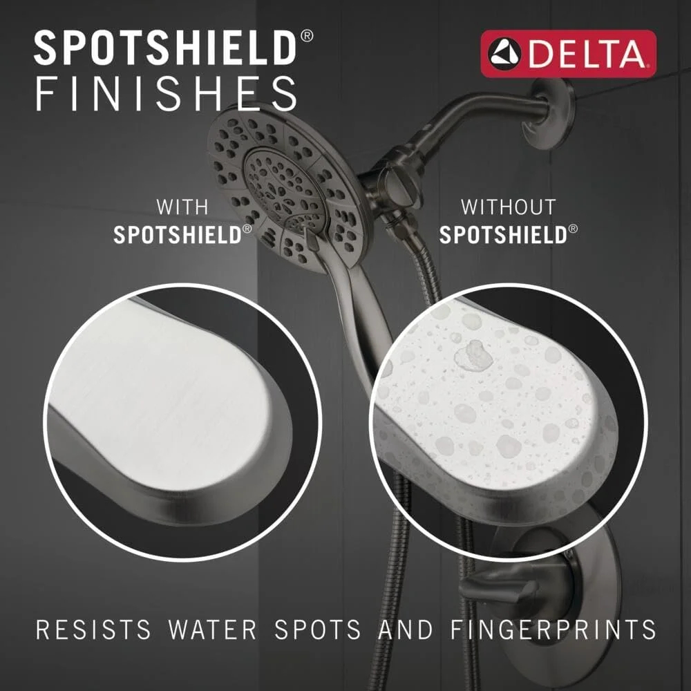 Delta Faucet Albion 14 Series Single-Handle Shower Faucet, Brushed Nickel Shower Trim Kit with In2ition 2-in-1 Dual Hand Held Shower Head, Spotshield Brushed Nickel T142855-SP-I (Valve Not Included) Delta Faucet Albion 14 Series Single-Handle Shower Faucet, Brushed Nickel Shower Trim Kit with In2ition 2-in-1 Dual Hand Held Shower Head, Spotshield Brushed Nickel T142855-SP-I (Valve Not Included)