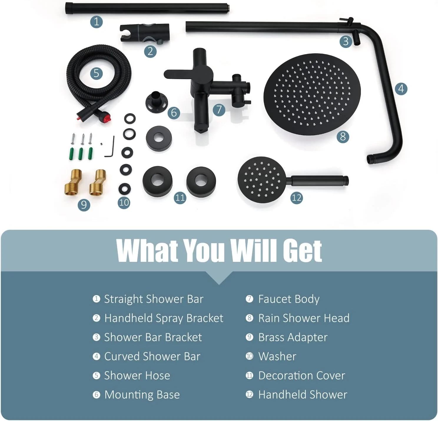 Aolemi Outdoor Shower Faucet Matte Black SUS304 Shower Fixture Combo Set Stainless Steel 8 inch Rainfall Shower Head Kit Single Handle High Pressure Hand Spray Wall Mount 2 Dual Function Single Handle Aolemi Outdoor Shower Faucet Matte Black SUS304 Shower Fixture Combo Set Stainless Steel 8 inch Rainfall Shower Head Kit Single Handle High Pressure Hand Spray Wall Mount 2 Dual Function Single Handle