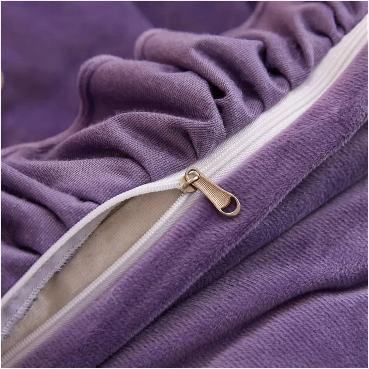 روکش لحاف مخملی پشمی نرم و گرم، روتختی ضخیم لحافی، روبالشتی دخترانه صورتی خاکستری شیک ست ملافه لوکس سایز کوئین کینگ، ست رختخواب لوکس (سایز کامل 4 تکه)