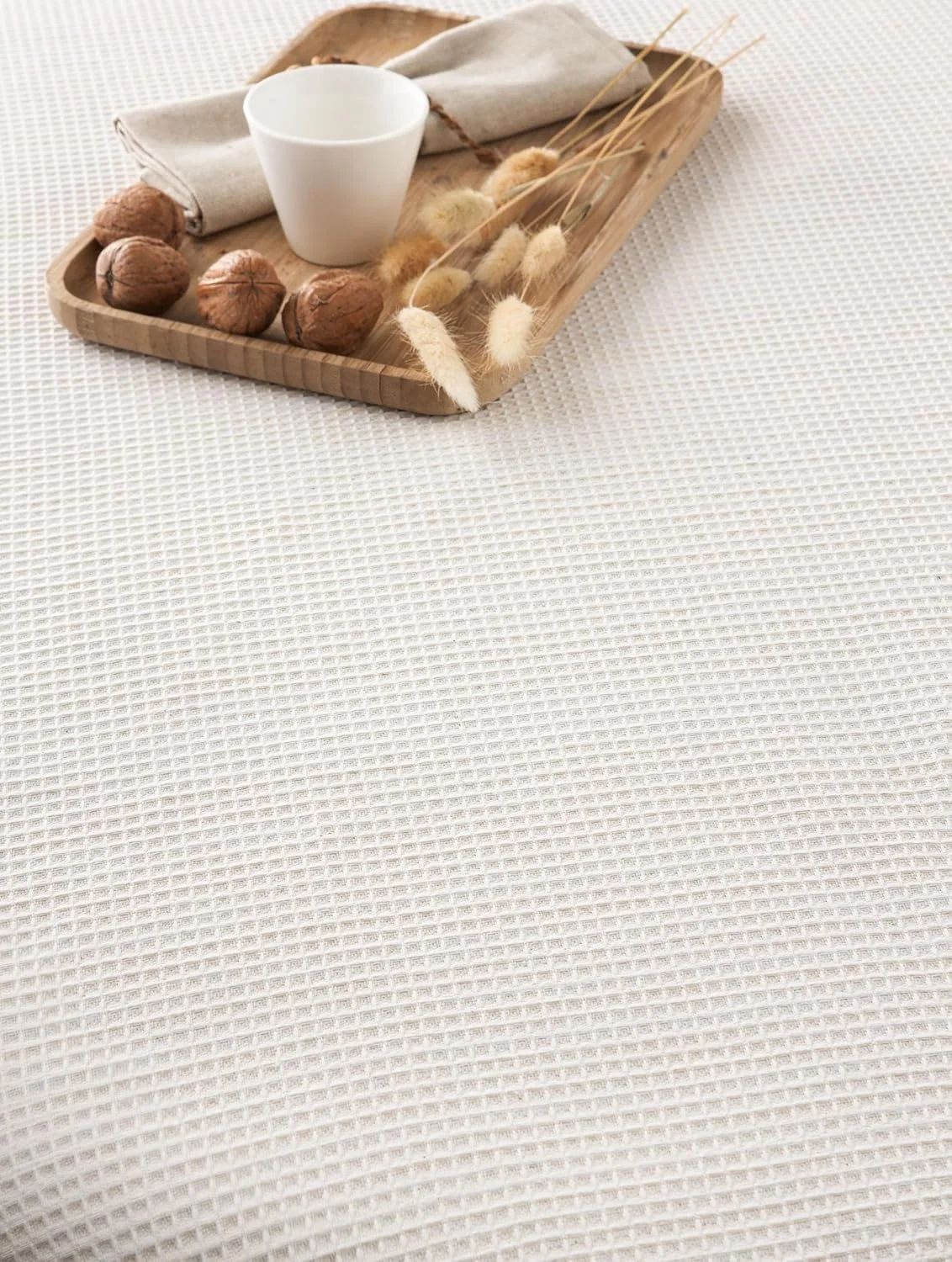 رو تختی چند منظوره GAMUSI برای تخت و مبل، پتو پلاد، روانداز مبل، نرم و تنفس پذیر، پنبه ای، لانه زنبوری، 180 x 140 سانتی متر، کرم