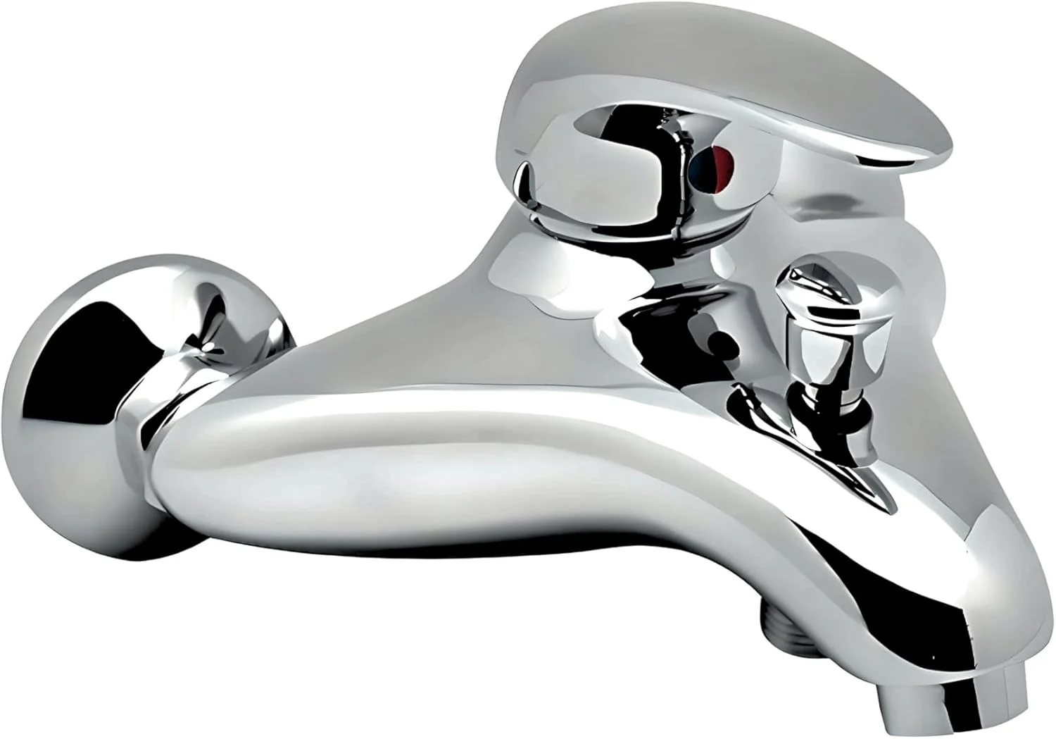 شیر دوش حمام فیتو پریمیوم با علم دوش - روکش کروم، نصب آسان، جریان آب پرفشار، شیر حمام مدرن، عملکرد دوگانه، ساختار برنجی بادوام