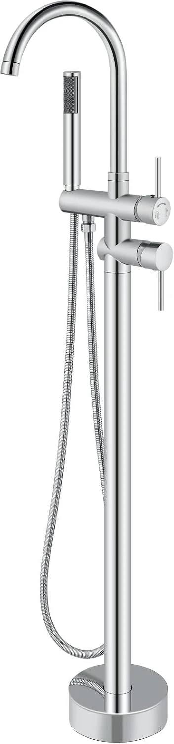 شیر حمام ایستاده آولمی، شیر پرکن وان، شیرآلات دوش با جریان بالا، شیرآلات مخلوط دوش، خروجی گردن غازی چرخان با گوشی دستی استوانه ای، کروم پولیش شیر حمام ایستاده آولمی، شیر پرکن وان، شیرآلات دوش با جریان بالا، شیرآلات مخلوط دوش، خروجی گردن غازی چرخان با گوشی دستی استوانه ای، کروم پولیش