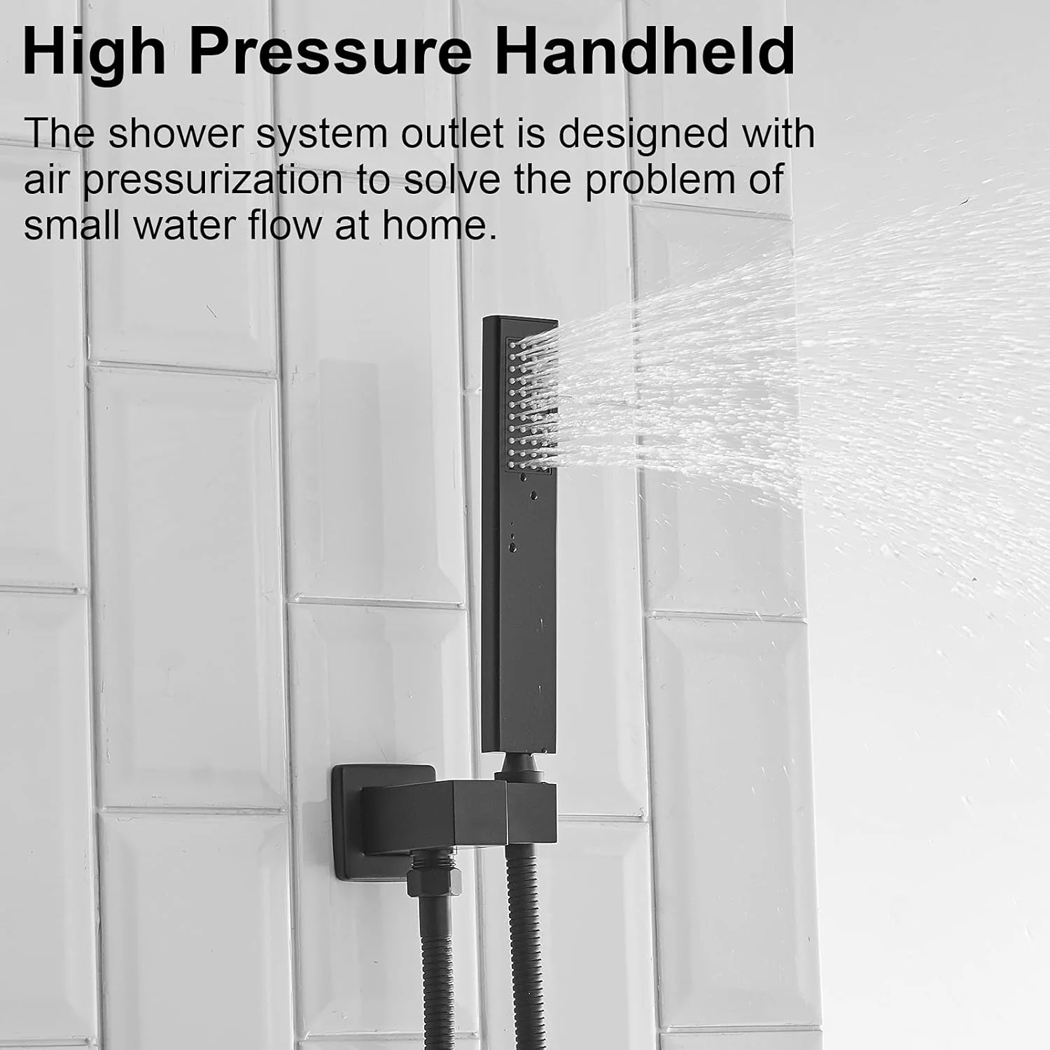 سیستم دوش مشکی BATHLAVISH، سردوش بارانی 12 اینچی با ست ترکیبی دستی، شیر دوش حمام لوکس مربعی، فشار قوی، بدنه شیر تنظیم فشار و متعلقات نصب دیواری سیستم دوش مشکی BATHLAVISH، سردوش بارانی 12 اینچی با ست ترکیبی دستی، شیر دوش حمام لوکس مربعی، فشار قوی، بدنه شیر تنظیم فشار و متعلقات نصب دیواری