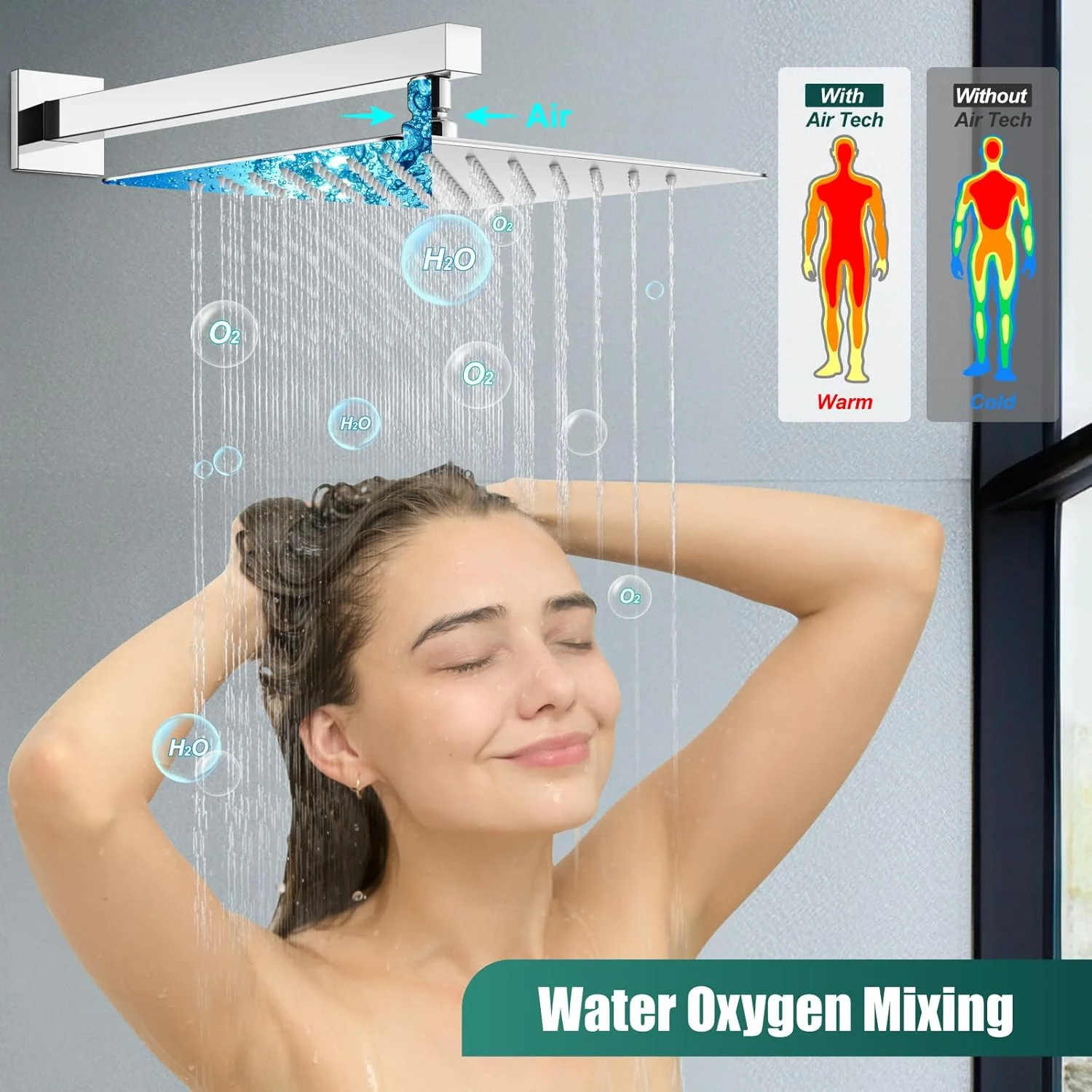 سیستم دوش هیلان، کروم براق، سر دوش بارانی 10 اینچی مربعی، ست شیرآلات دوش بارانی، ست ترکیبی حمام با اسپری دستی 2 در 1، عملکرد دوگانه، شیرآلات داخلی، نصب دیواری سیستم دوش هیلان، کروم براق، سر دوش بارانی 10 اینچی مربعی، ست شیرآلات دوش بارانی، ست ترکیبی حمام با اسپری دستی 2 در 1، عملکرد دوگانه، شیرآلات داخلی، نصب دیواری