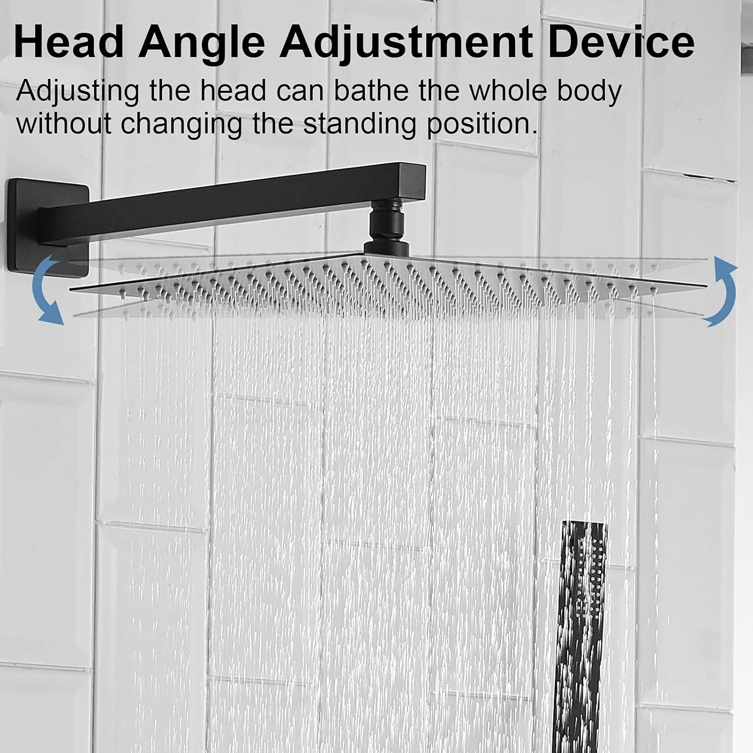 سیستم دوش مشکی BATHLAVISH، سردوش بارانی 12 اینچی با ست ترکیبی دستی، شیر دوش حمام لوکس مربعی، فشار قوی، بدنه شیر تنظیم فشار و متعلقات نصب دیواری سیستم دوش مشکی BATHLAVISH، سردوش بارانی 12 اینچی با ست ترکیبی دستی، شیر دوش حمام لوکس مربعی، فشار قوی، بدنه شیر تنظیم فشار و متعلقات نصب دیواری