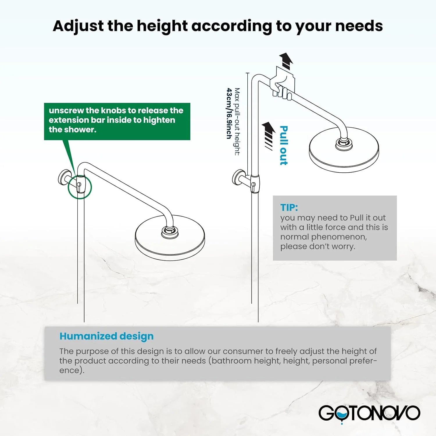 ست شیرآلات دوش گوتونوو، سیستم دوش بارانی استیل ضد زنگ SUS 304، سه عملکردی با دوش بارانی 8 اینچی، اسپری دوش دستی قابل تنظیم، نیکل برس خورده