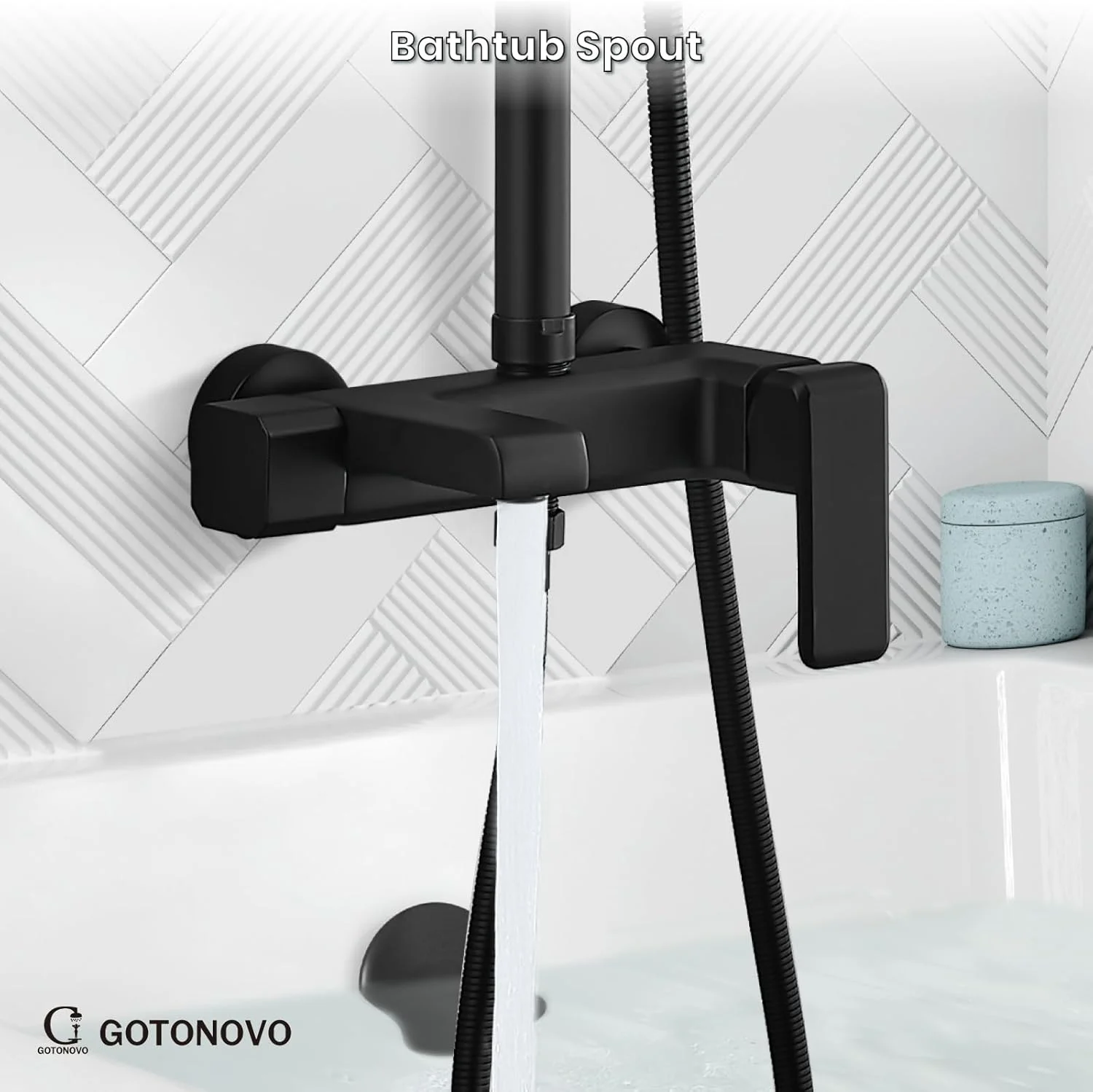 مجموعه سیستم دوش روکار مشکی مات gotonovo، دوش بارانی 8 اینچی، تک دستگیره، سه عملکردی، شیر دوش با خروجی آب وان، مجموعه واحد ترکیبی مجموعه سیستم دوش روکار مشکی مات gotonovo، دوش بارانی 8 اینچی، تک دستگیره، سه عملکردی، شیر دوش با خروجی آب وان، مجموعه واحد ترکیبی