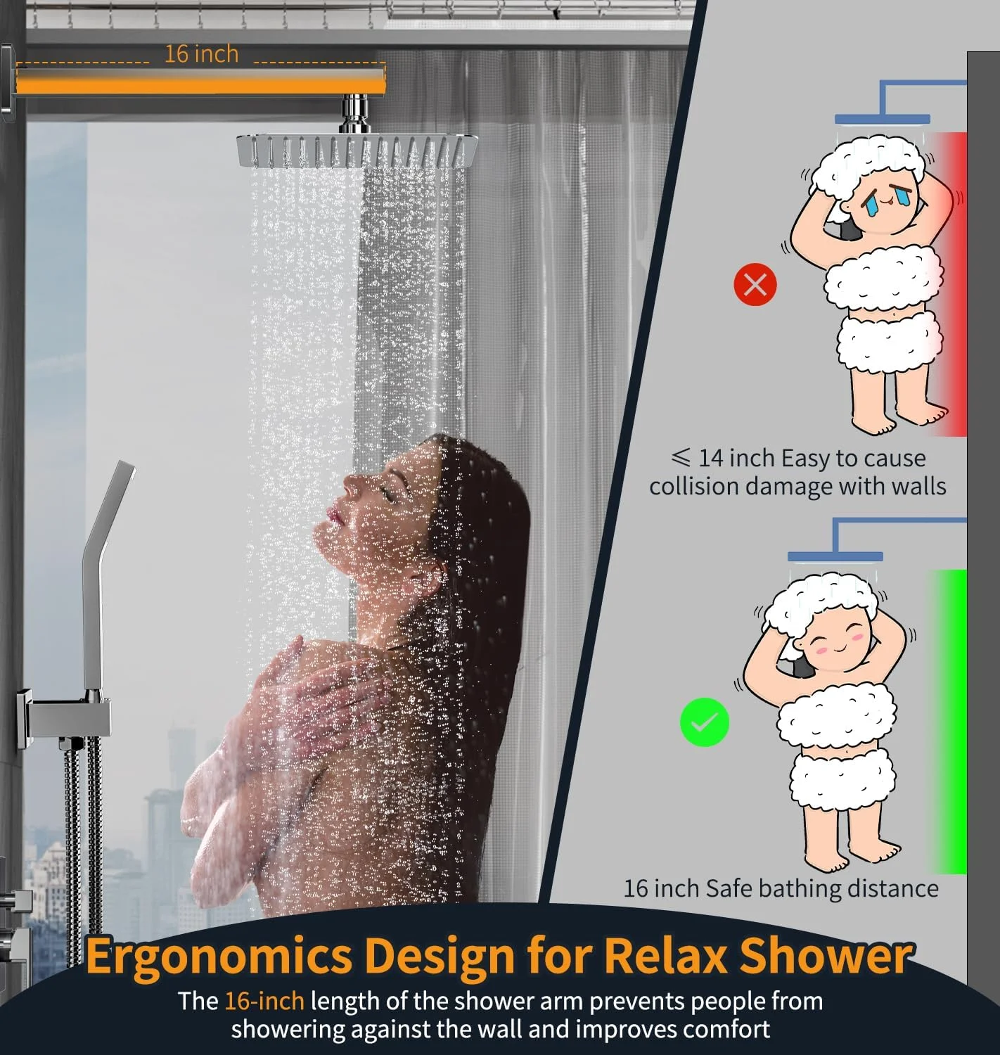 ست شیرآلات دوش حمام لوکس SR SUN RISE مدل SRSH-F5043، سیستم دوش بارانی دیواری با روکش کروم براق (شامل بدنه و تریم شیرآلات) ست شیرآلات دوش حمام لوکس SR SUN RISE مدل SRSH-F5043، سیستم دوش بارانی دیواری با روکش کروم براق (شامل بدنه و تریم شیرآلات)
