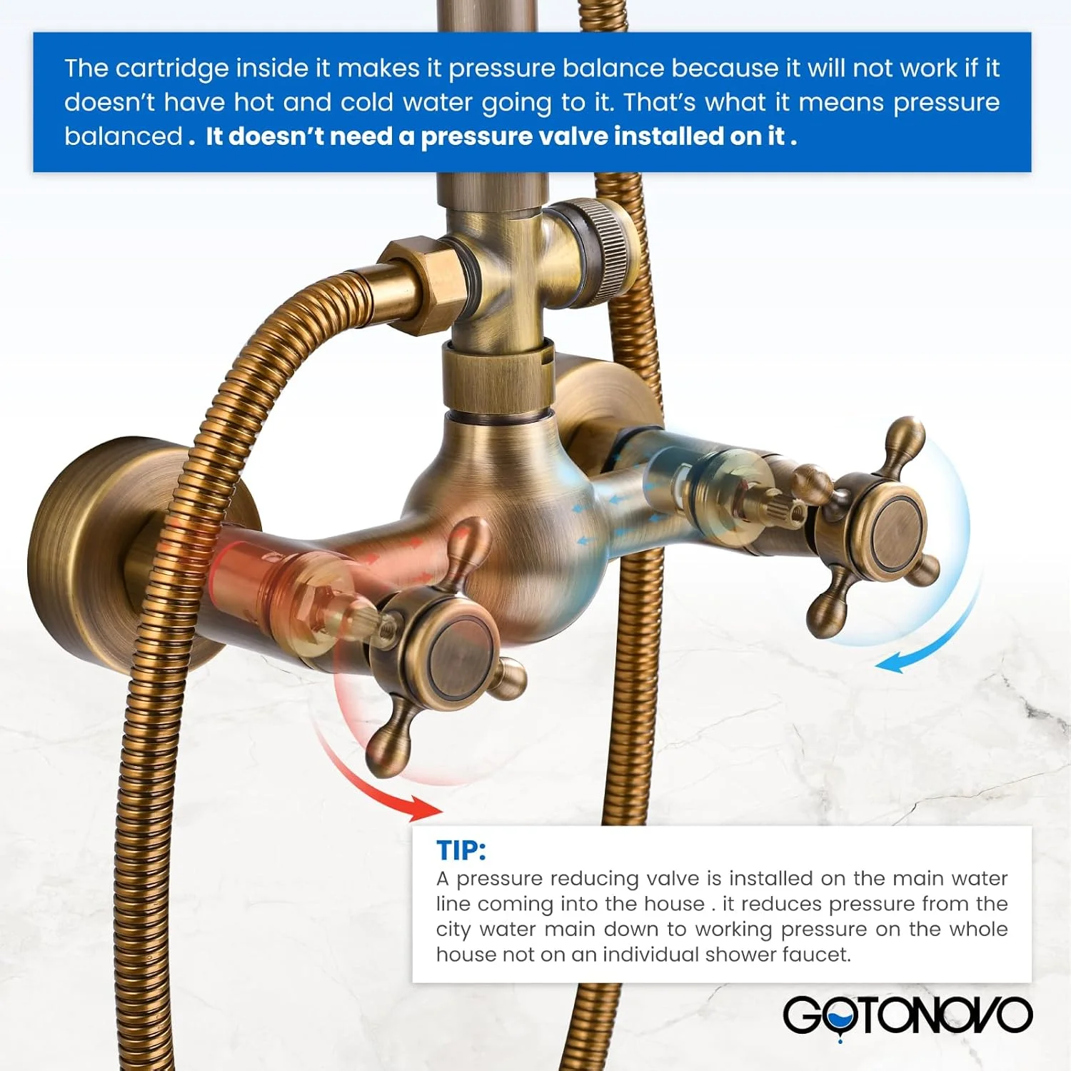 ست شیر دوش حمام برنجی عتیقه گوتونوو، شیرآلات دوش طلایی برس خورده، سر دوش بارانی 8 اینچی، دوش دستی با دسته صلیبی ست شیر دوش حمام برنجی عتیقه گوتونوو، شیرآلات دوش طلایی برس خورده، سر دوش بارانی 8 اینچی، دوش دستی با دسته صلیبی