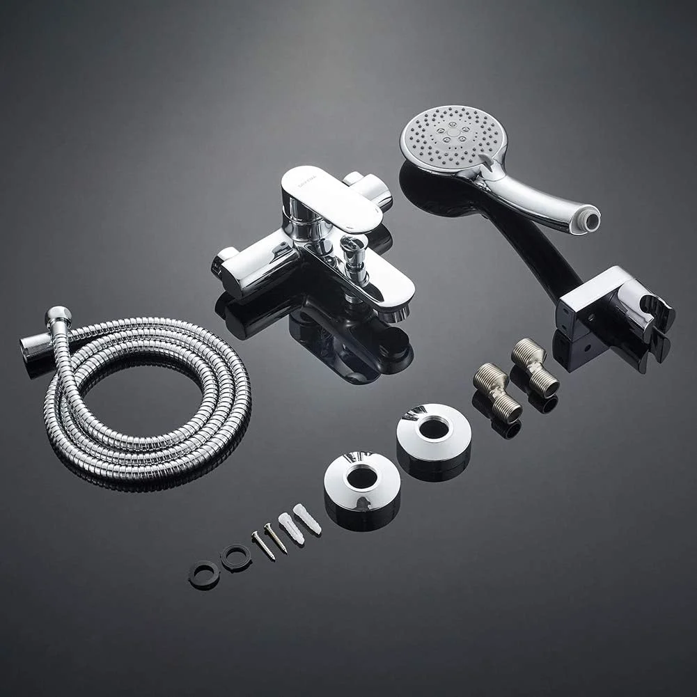 شیر دوش/حمام/وان دیواری مدل Berlin-g13004 Eco از GRIFEMA، شیر دوش دیواری برای حمام/وان با شلنگ استیل 1.5 متری، سردوش 5 حالته و نگهدارنده ABS، شلنگ 1/2 اینچ، کروم شیر دوش/حمام/وان دیواری مدل Berlin-g13004 Eco از GRIFEMA، شیر دوش دیواری برای حمام/وان با شلنگ استیل 1.5 متری، سردوش 5 حالته و نگهدارنده ABS، شلنگ 1/2 اینچ، کروم