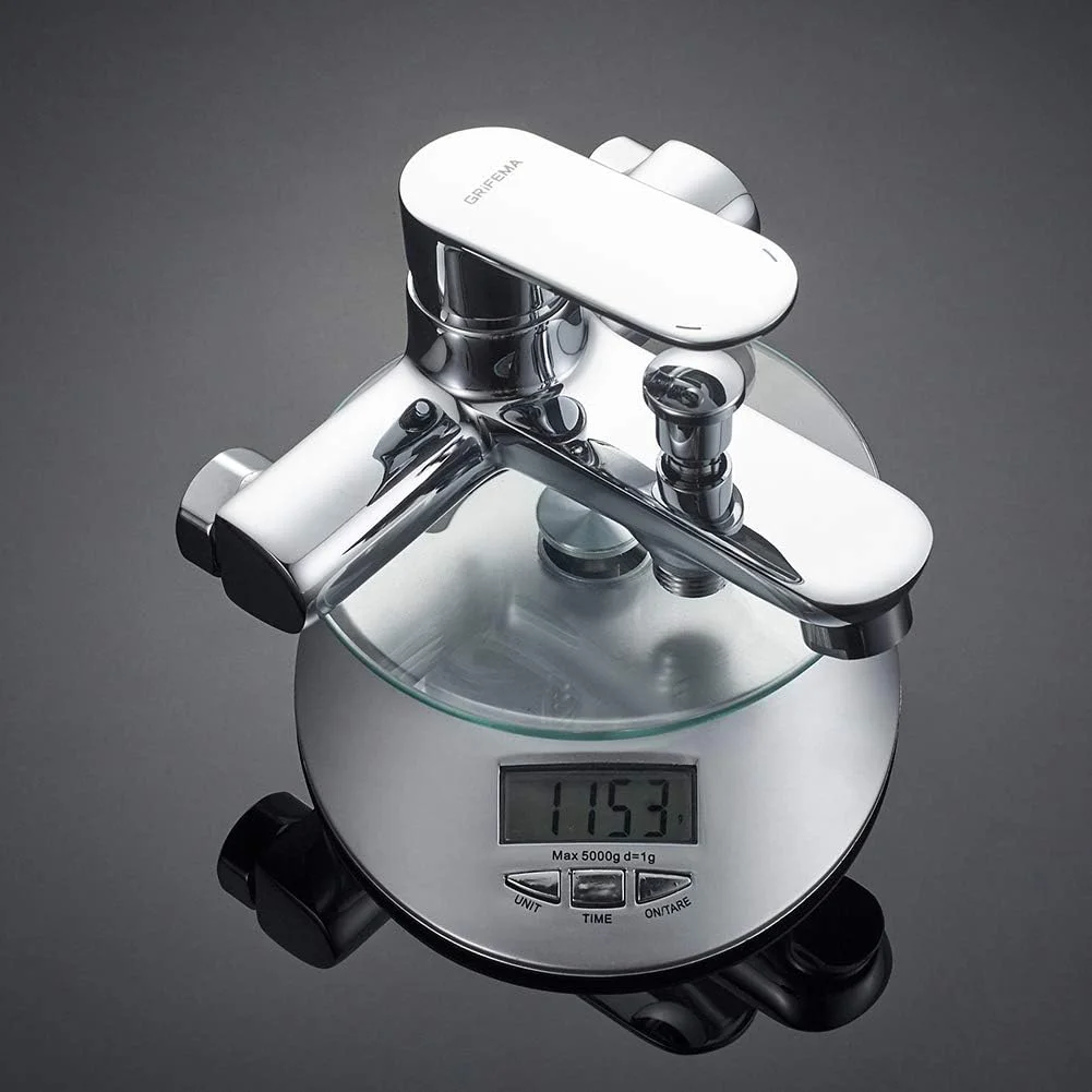 شیر دوش/حمام/وان دیواری مدل Berlin-g13004 Eco از GRIFEMA، شیر دوش دیواری برای حمام/وان با شلنگ استیل 1.5 متری، سردوش 5 حالته و نگهدارنده ABS، شلنگ 1/2 اینچ، کروم شیر دوش/حمام/وان دیواری مدل Berlin-g13004 Eco از GRIFEMA، شیر دوش دیواری برای حمام/وان با شلنگ استیل 1.5 متری، سردوش 5 حالته و نگهدارنده ABS، شلنگ 1/2 اینچ، کروم