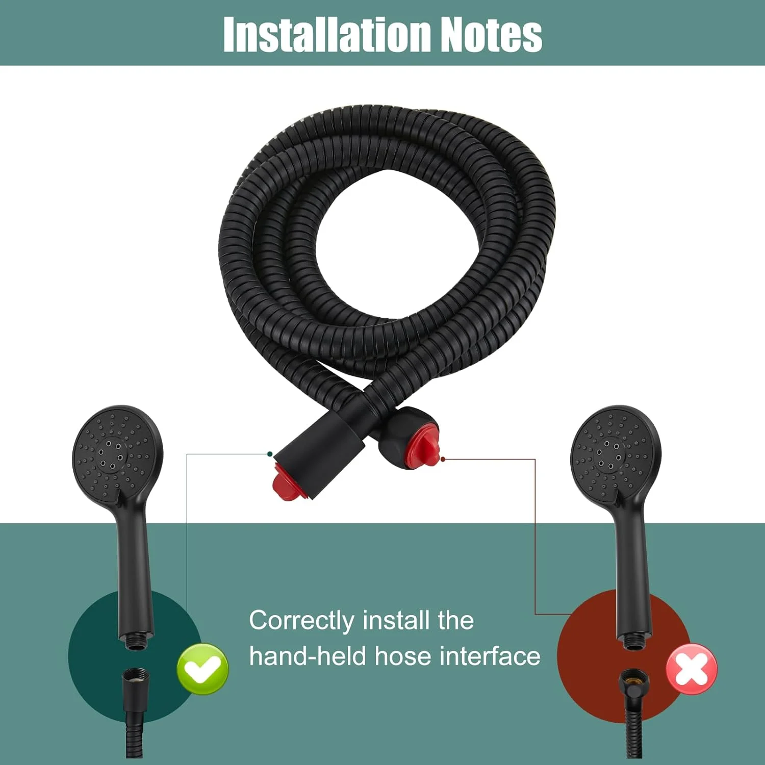 Heyalan Exposed Shower System Faucet Set Matte Black Bathroom 8 Inch ABS Single 1 Handle ABS Shower Head Handheld Shower Adjustable Slide Bar Hand Spray Tub Spout Wall Mount Complete Set