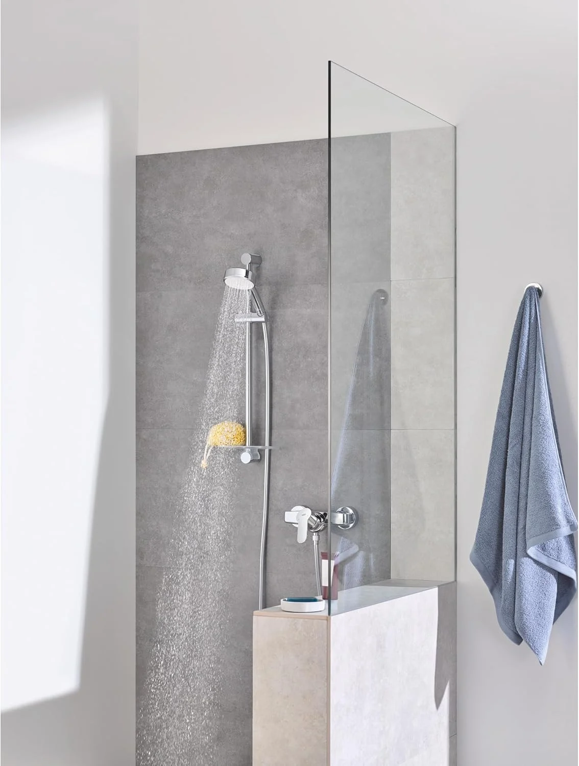 GROHE BauEdge | شیر حمام - شیر دوش تک اهرمی، شیر یک طرفه یکپارچه | کروم | 23333000 GROHE BauEdge | شیر حمام - شیر دوش تک اهرمی، شیر یک طرفه یکپارچه | کروم | 23333000