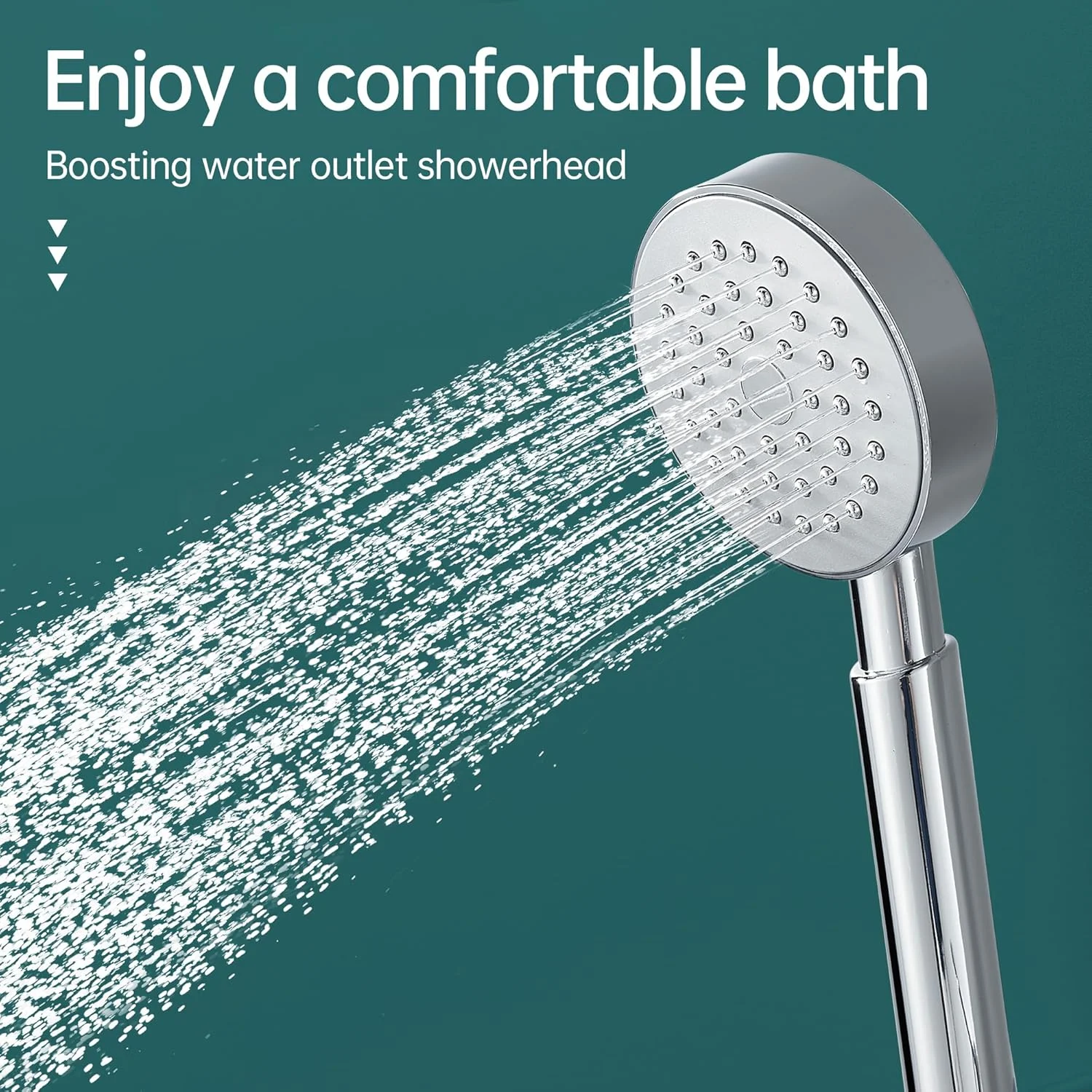 شیر دوش تک اهرمی BRIMIX، شیر حمام به همراه گوشی و شلنگ (گرد)