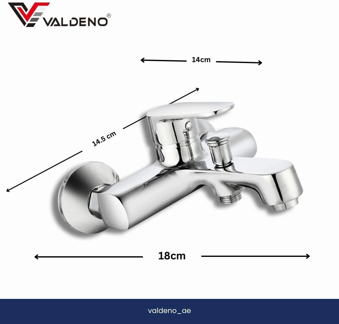 شیر دوش والدنو مدل Serena، تک اهرمی، شیر حمام، شیر دوش، بدنه فلزی سنگین، پرداخت عالی، جریان نرم و زیاد، صرفه جویی در آب، به همراه گوشی دوش دستی (کروم) شیر دوش والدنو مدل Serena، تک اهرمی، شیر حمام، شیر دوش، بدنه فلزی سنگین، پرداخت عالی، جریان نرم و زیاد، صرفه جویی در آب، به همراه گوشی دوش دستی (کروم)