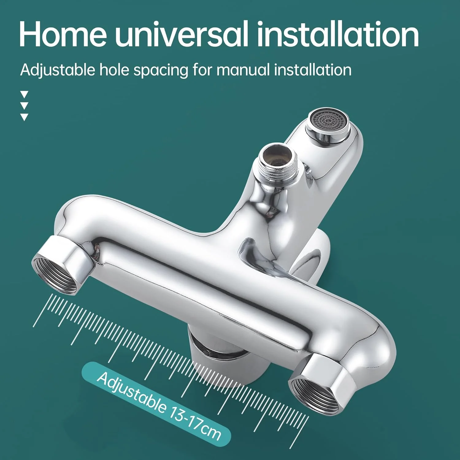 شیر دوش تک اهرمی BRIMIX، شیر حمام به همراه گوشی و شلنگ (گرد)