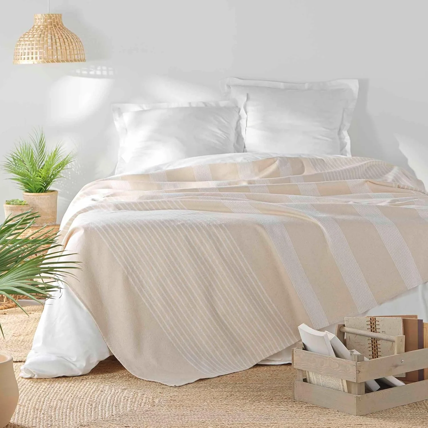 رو تختی دوسور د اینتریور 220 x 240 سانتی متر پنبه و پلی استر بافته شده