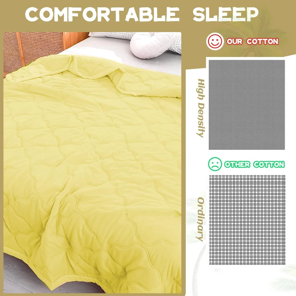 روتختی لحافی دات‌بای-شاپ مناسب سایز سوپر کینگ، 200x230 سانتی‌متر، رو تختی زرد رنگ، لحافی، نرم، سبک وزن، دو رو، پتوی مبل مناسب تمام فصول