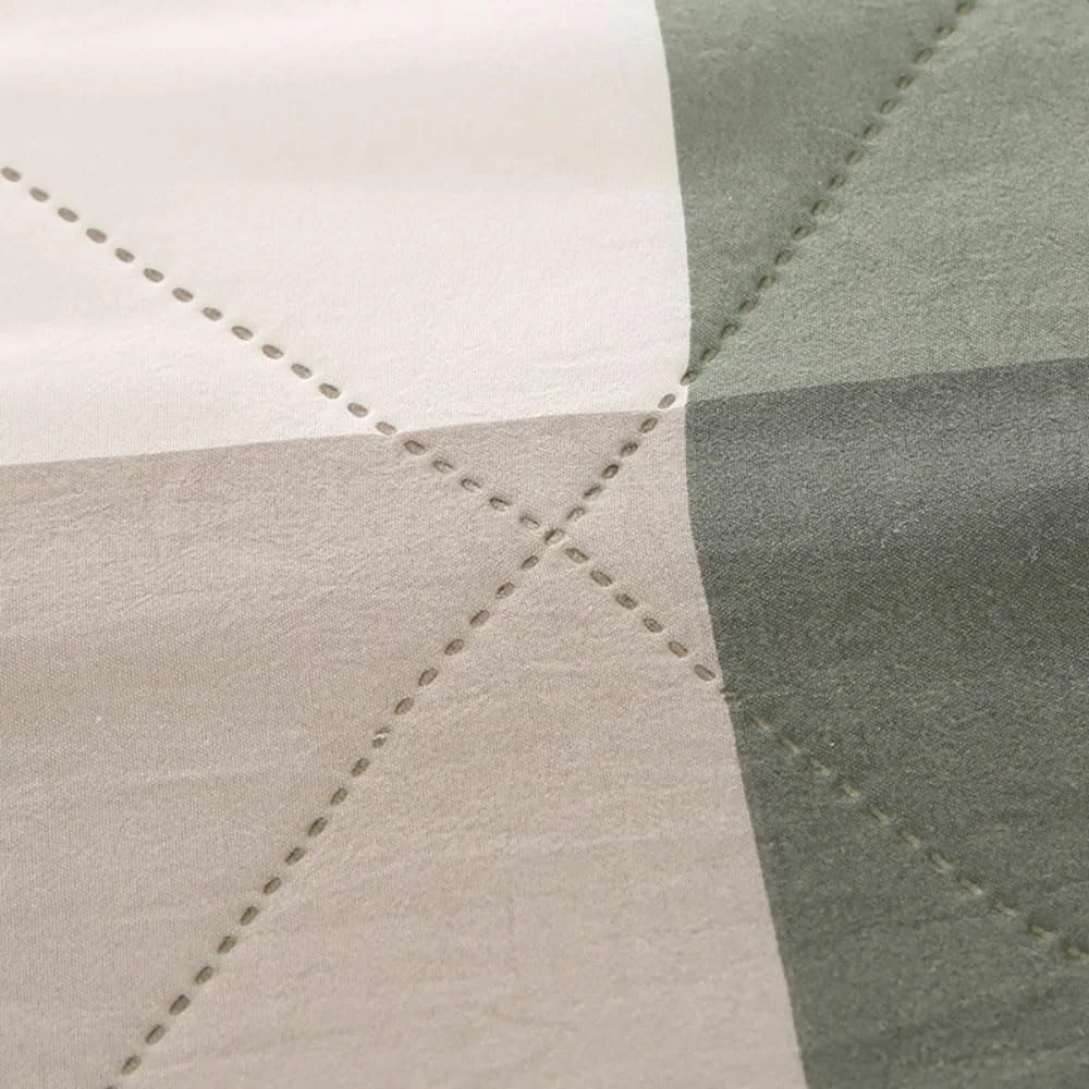 روتختی های لحافی DOTBUY-SHOP، پتوهای لحافی طرح دار، لحاف پر شده از پنبه، سایزهای یک نفره، دونفره و سوپر کینگ، لحاف لحافی برگشت پذیر برای تمام فصول (سبز، 150x200 سانتی متر)