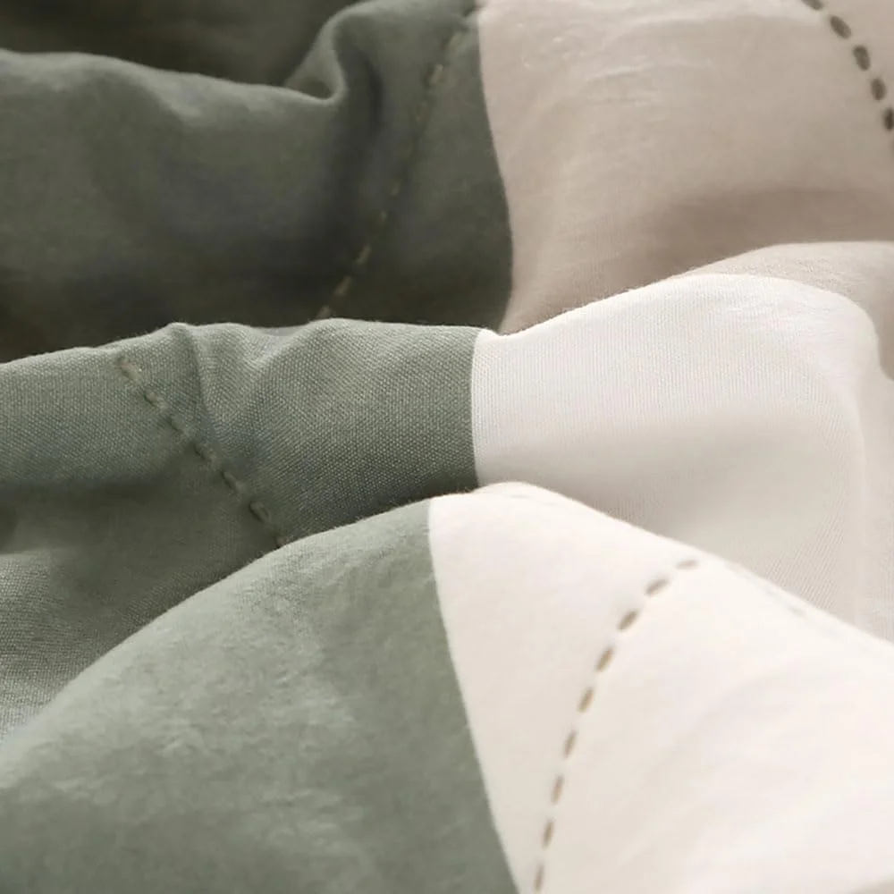 روتختی های لحافی DOTBUY-SHOP، پتوهای لحافی طرح دار، لحاف پر شده از پنبه، سایزهای یک نفره، دونفره و سوپر کینگ، لحاف لحافی برگشت پذیر برای تمام فصول (سبز، 150x200 سانتی متر)