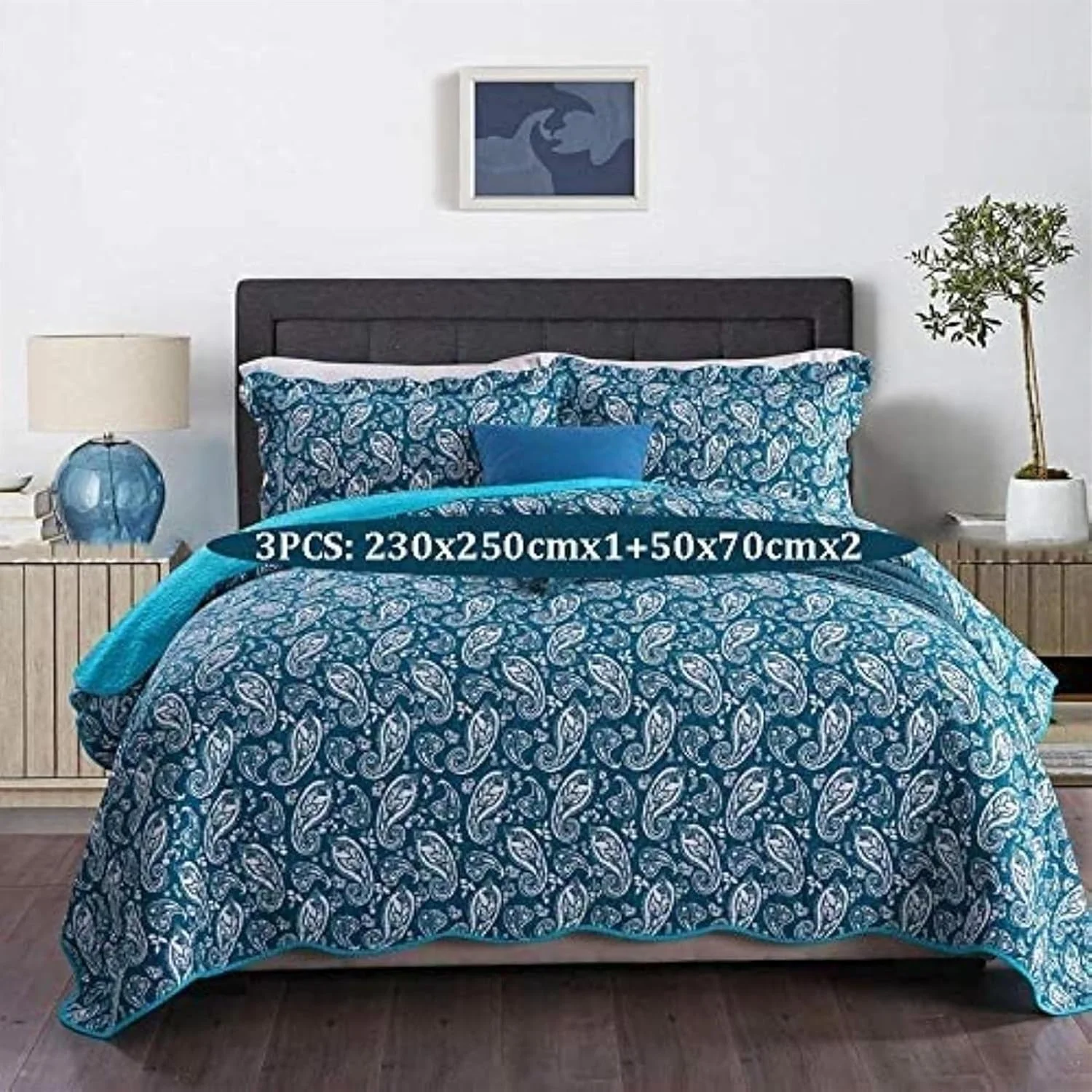 ست روتختی گارکان، روکش تخت، لحاف به سبک روستایی، روکش تخت، ست روتختی 3 تکه، روتختی پنبه ای شسته شده، سایز دو نفره و کینگ، مناسب تمام فصول، رو تختی چند منظوره، 2 روبالشتی