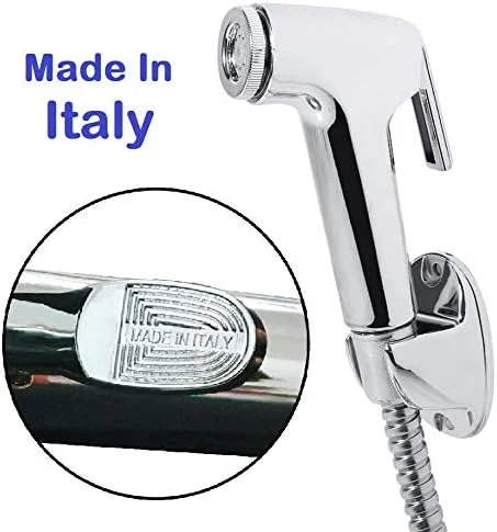 اسپری بیده دستی Puri Pro، اسپری دوش دستی، بیده توالت قابل حمل، سر دوش شیر بیده، شاتاف حمام ساخت ایتالیا (ست 1)