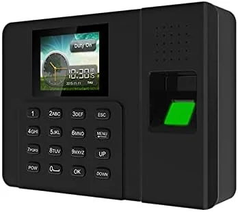 سیستم حضور و غیاب اثر انگشت و کارتی مناسب دفتر کار با گزارش اکسل مستقیم از دستگاه (مشکی) (اثر انگشت + کارت)