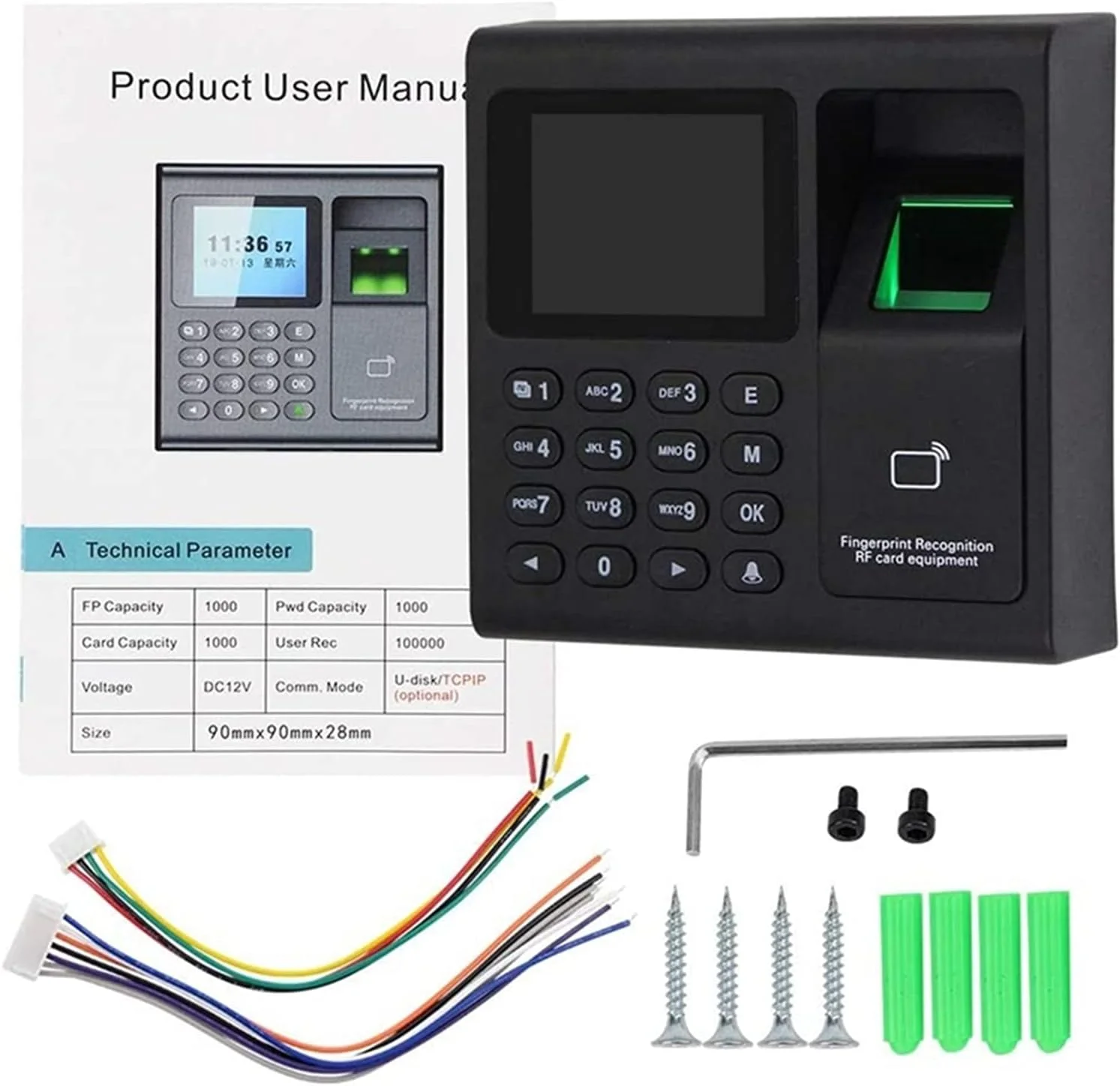 دستگاه حضور و غیاب اثر انگشتی بیومتریک هوشمند TISTIK با صفحه کلید کنترل دسترسی و جاسوئیچی برای کسب و کارهای کوچک دستگاه حضور و غیاب اثر انگشتی بیومتریک هوشمند TISTIK با صفحه کلید کنترل دسترسی و جاسوئیچی برای کسب و کارهای کوچک