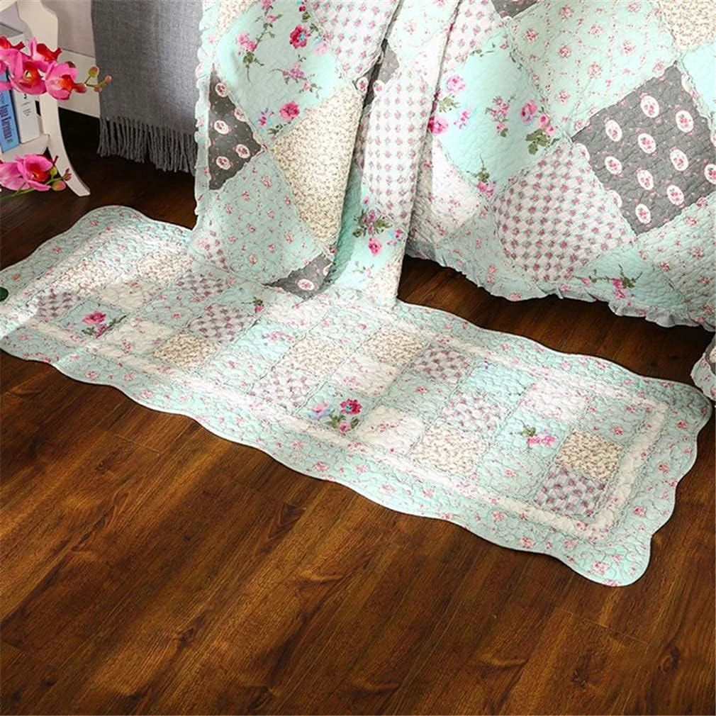 روتختی تکه دوزی دست دوز 3 تکه شامل روتختی 220X240 سانتی متر و 2 روبالشی 50X70 سانتی متر، ملحفه نخی نرم و راحت